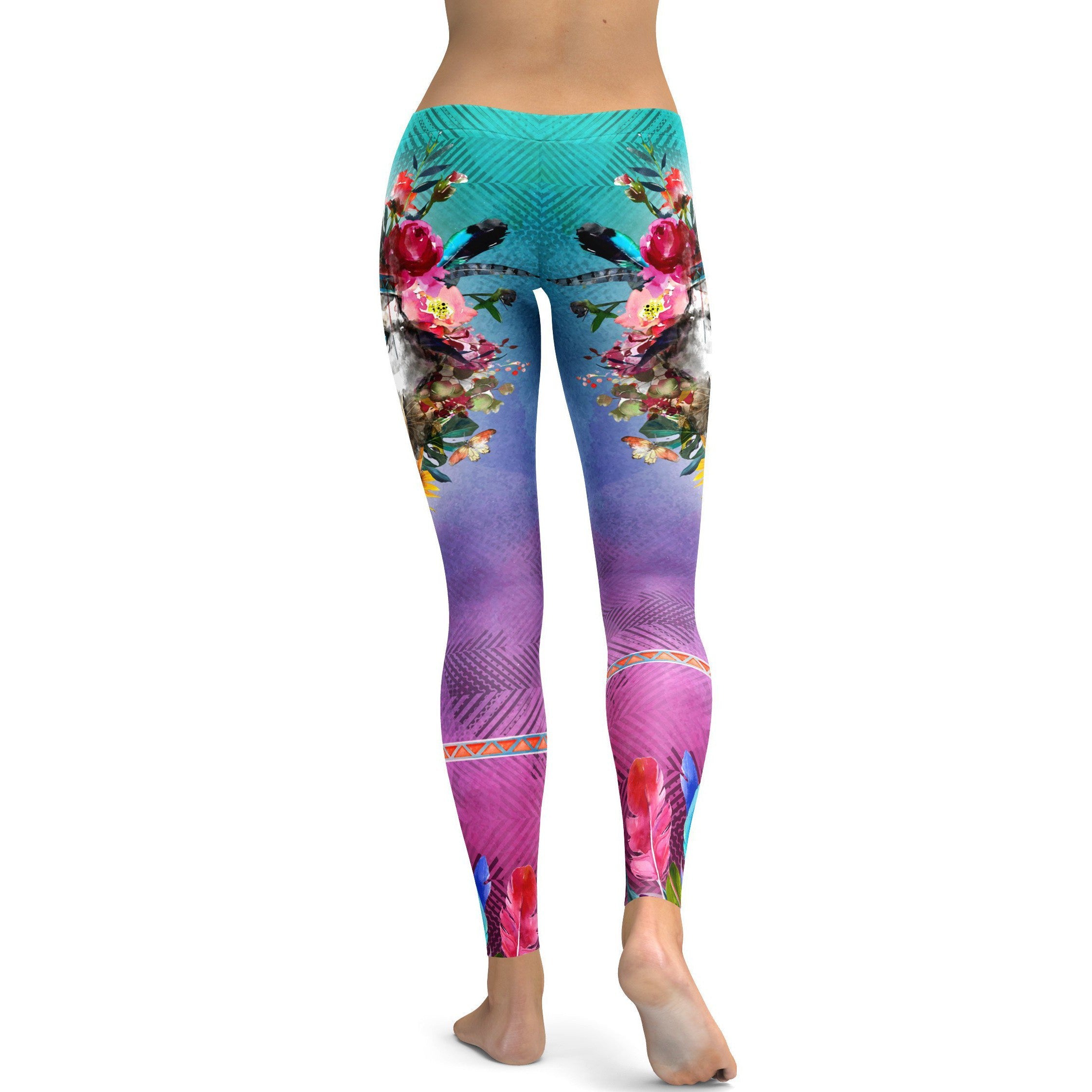 Watercolor Lion Leggings - GearBunch Leggings / Yoga Pants