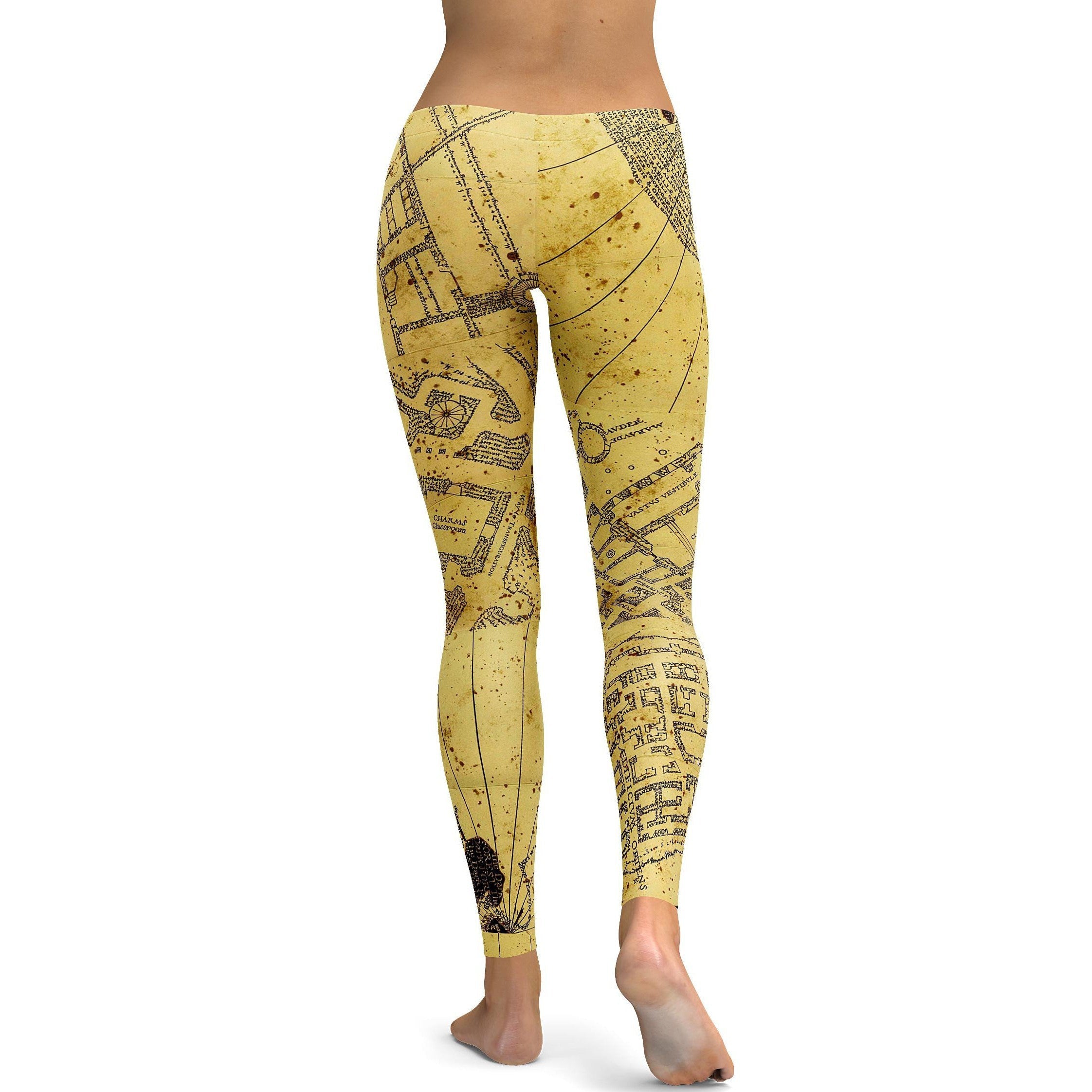 Marauders map Leggings - GearBunch Leggings / Yoga Pants