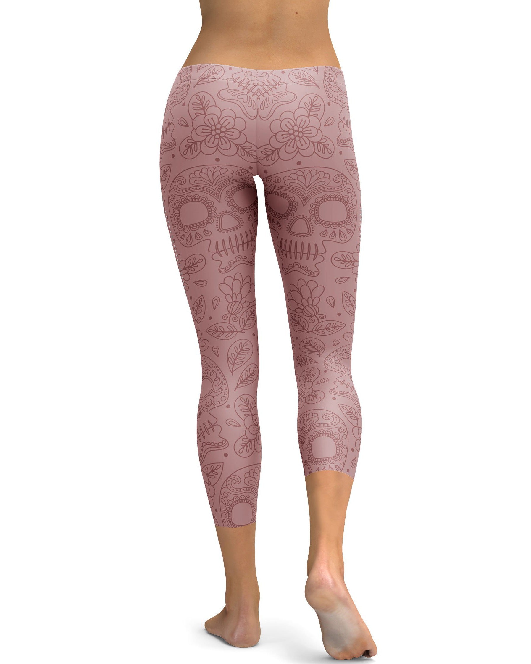 Realistic Skeleton with Zipper Capris - GearBunch Leggings / Yoga Pants