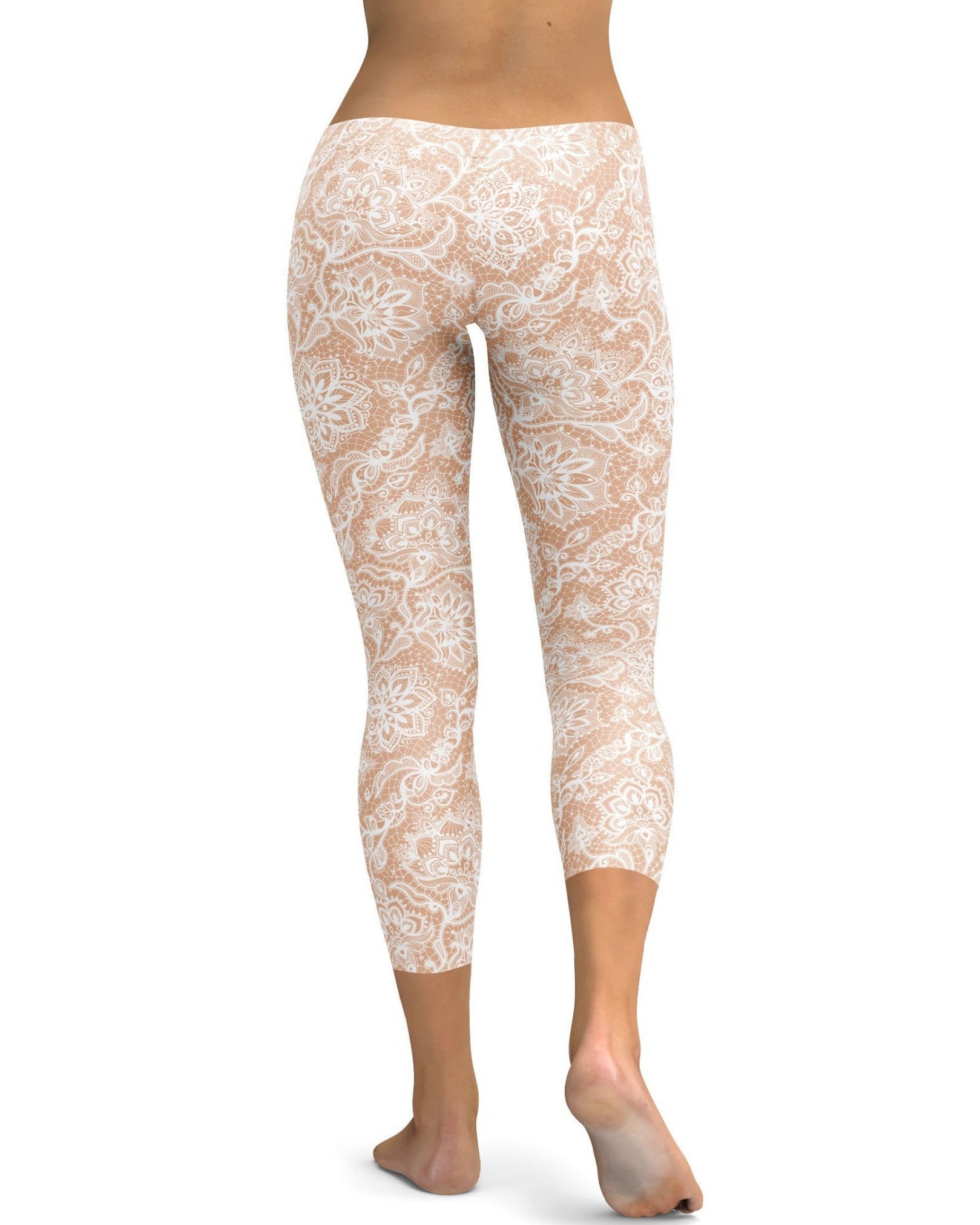 Gearbunch - White Faux Lace Capris