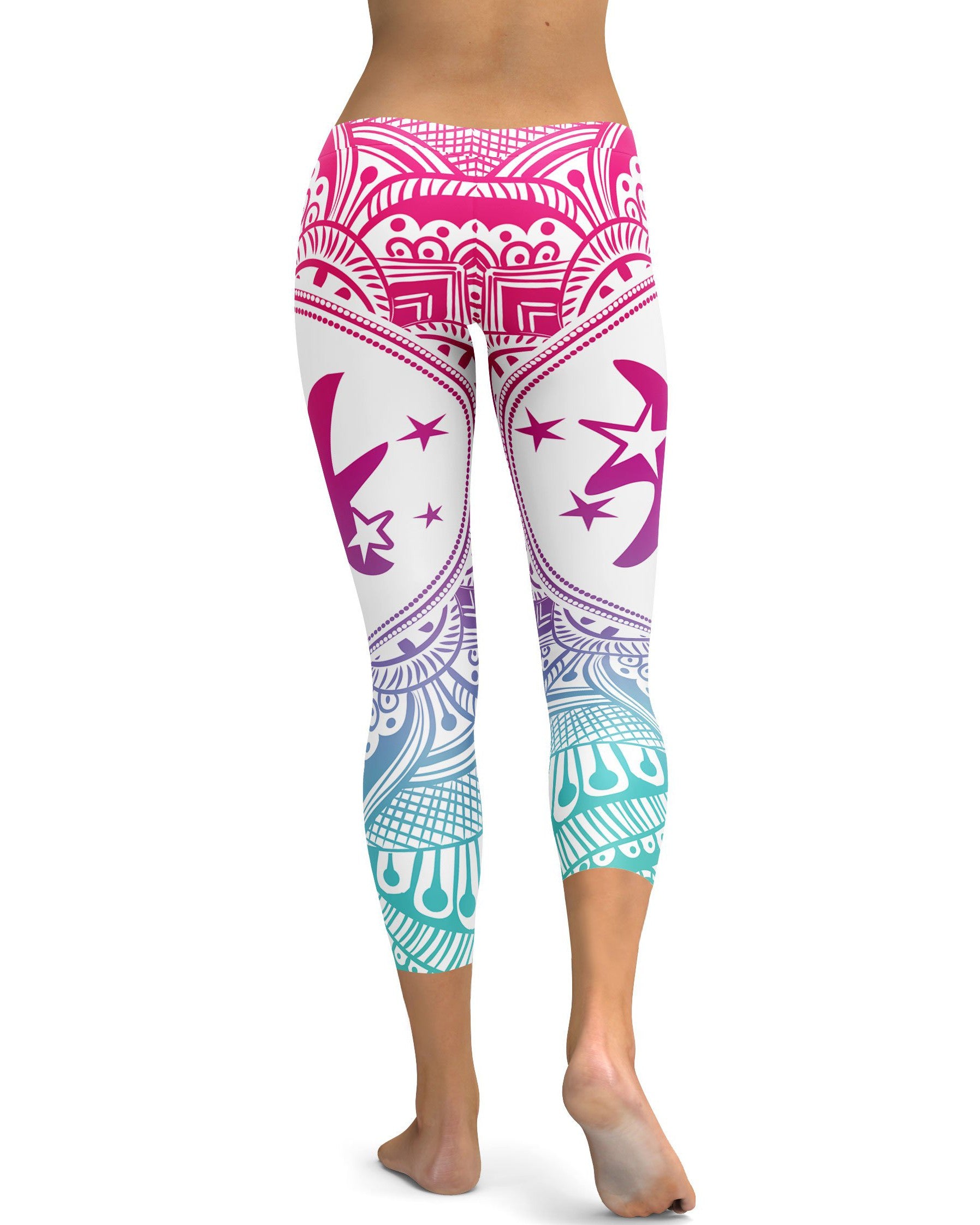 Bright Pisces Capris - GearBunch Leggings / Yoga Pants