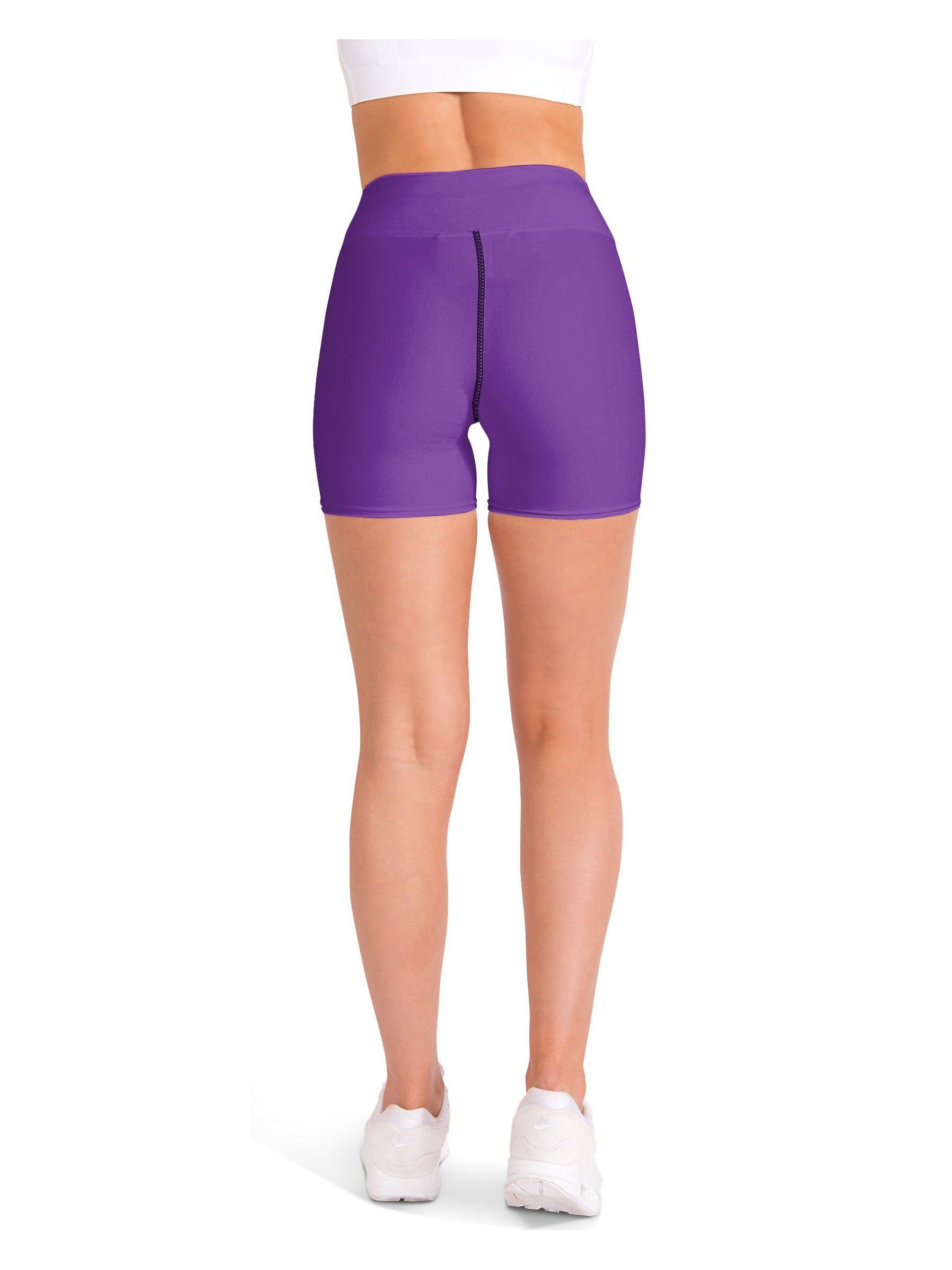 Solid Lavender Yoga Shorts Gearbunch