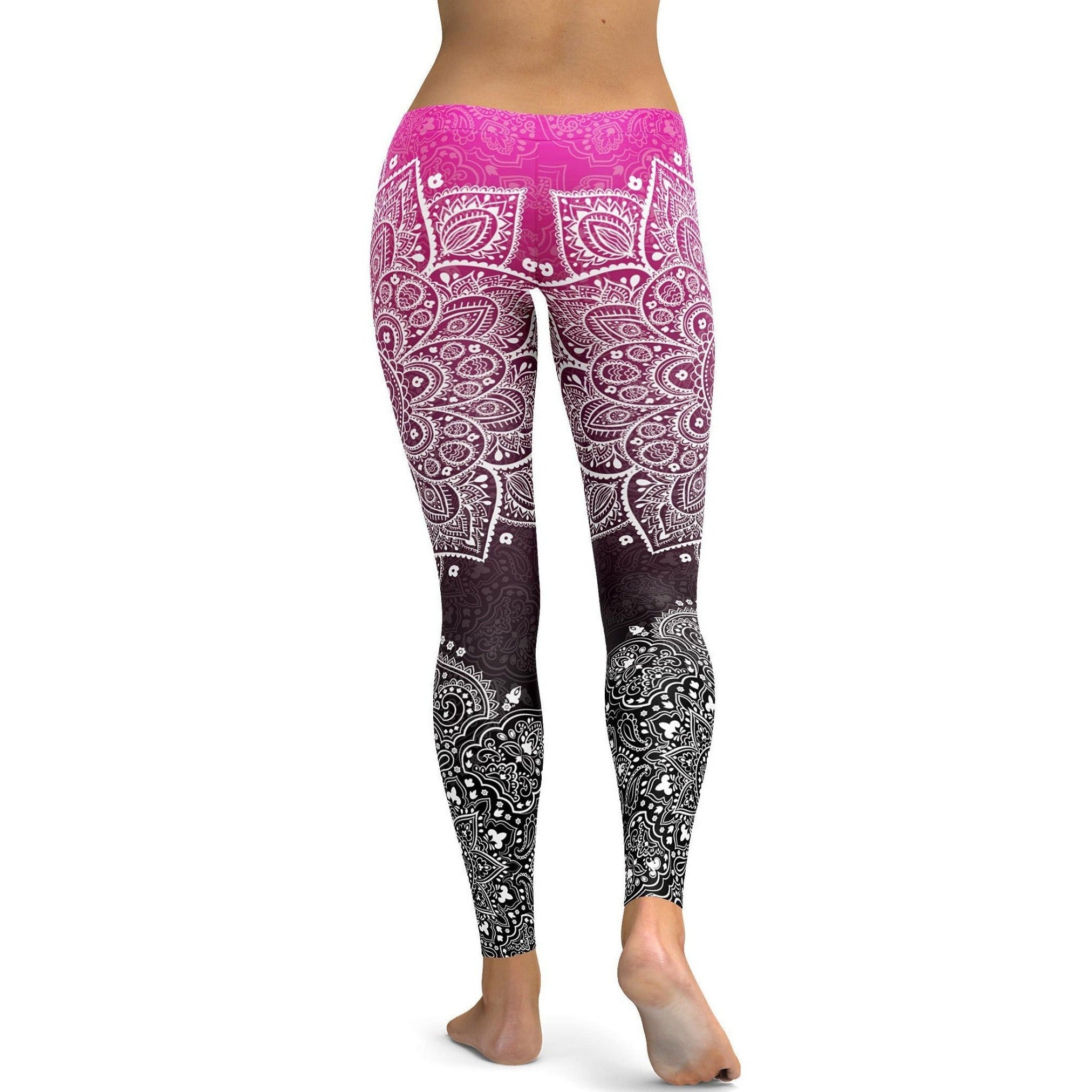 Gearbunch - Pink to Black Mandala Leggings