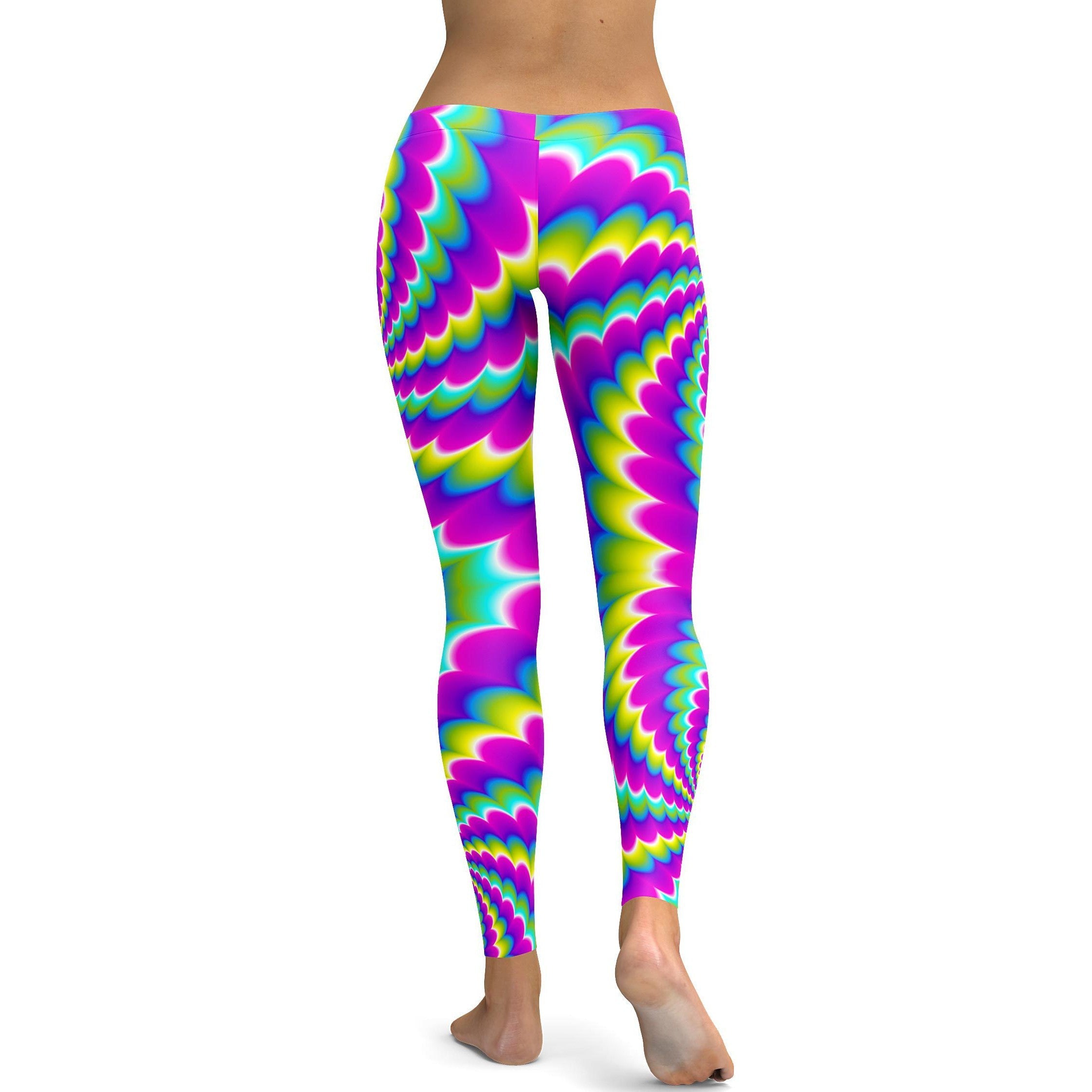 Optical Illusion Spinning Leggings - GearBunch Leggings / Yoga Pants