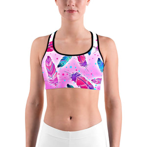 Dreamy Falling Feathers Sports bra