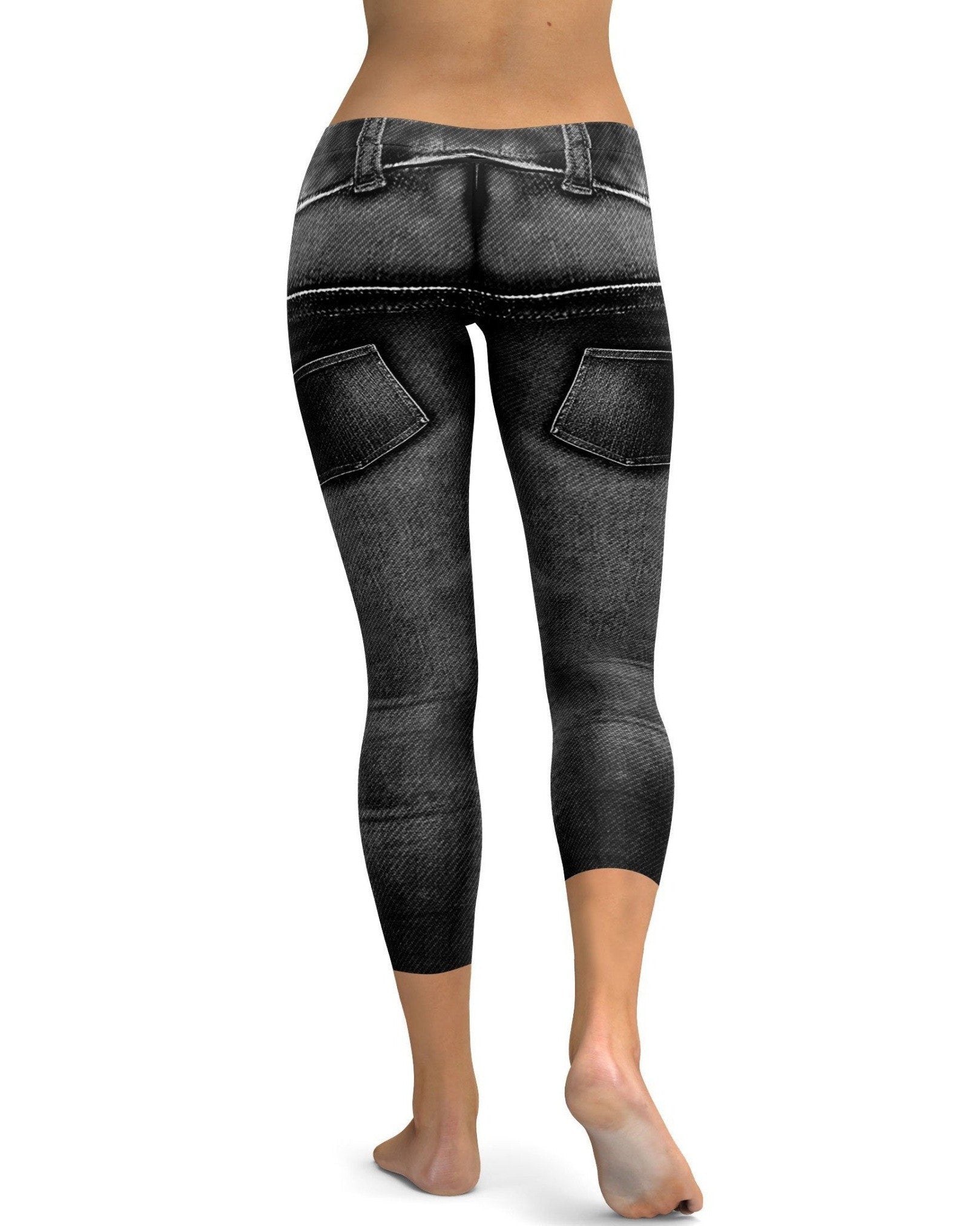 Gearbunch - Realistic Black Denim Jeans Capris