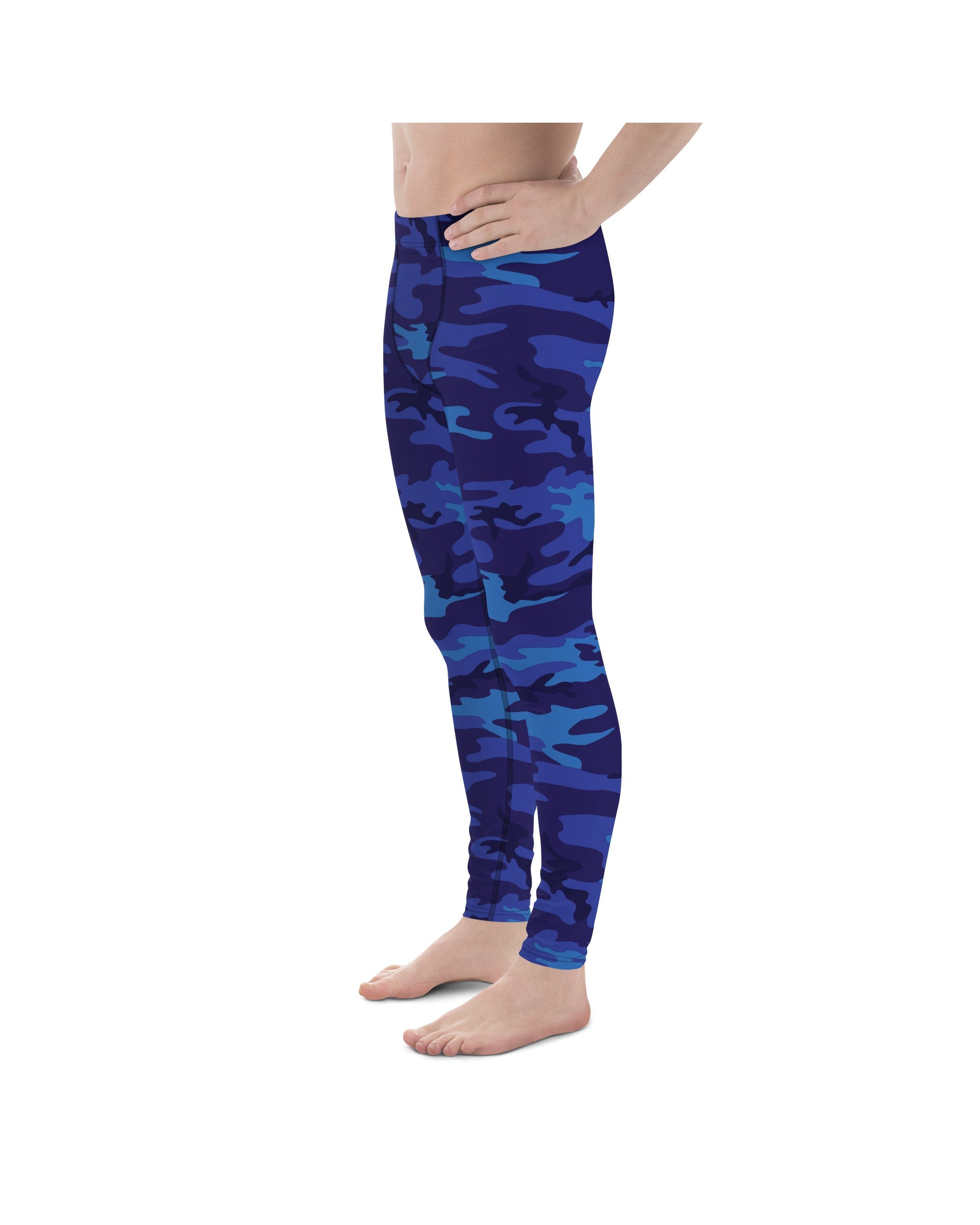 Blue Camo Meggings Gearbunch Mens Leggings