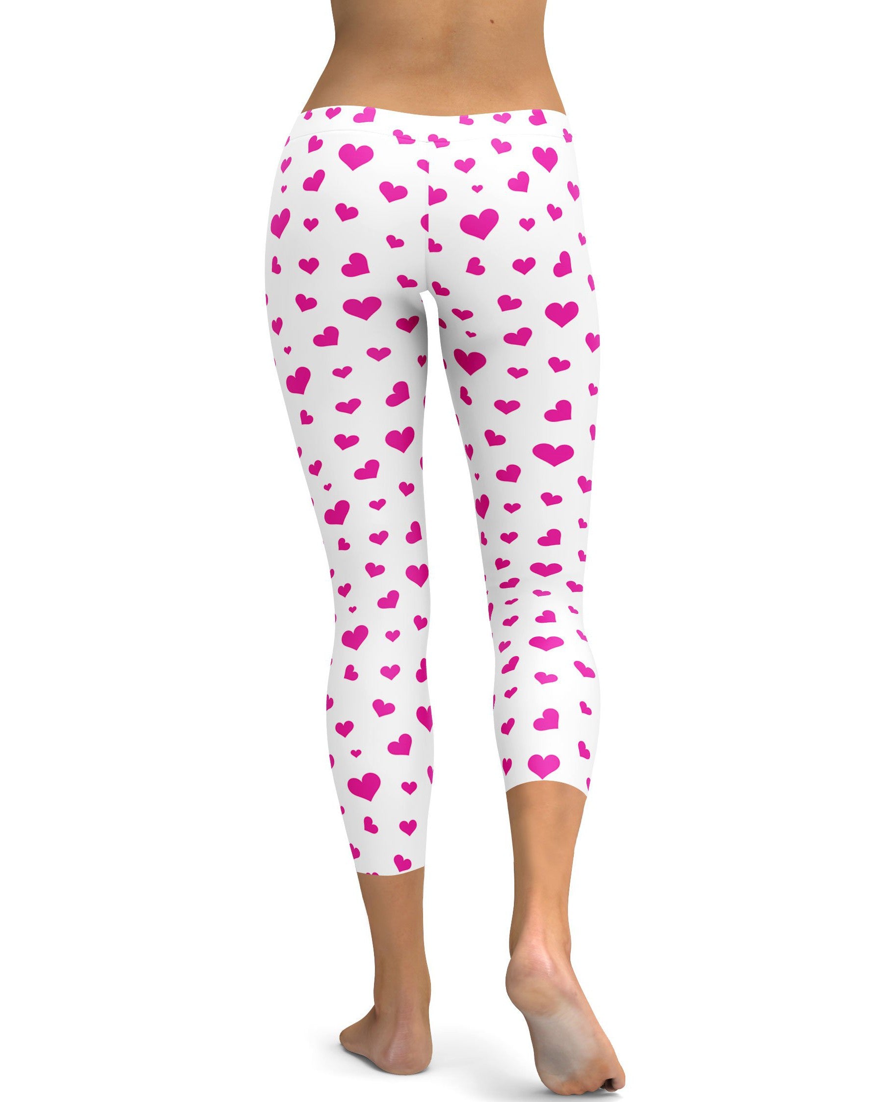 Pink Hearts Capris - Gearbunch