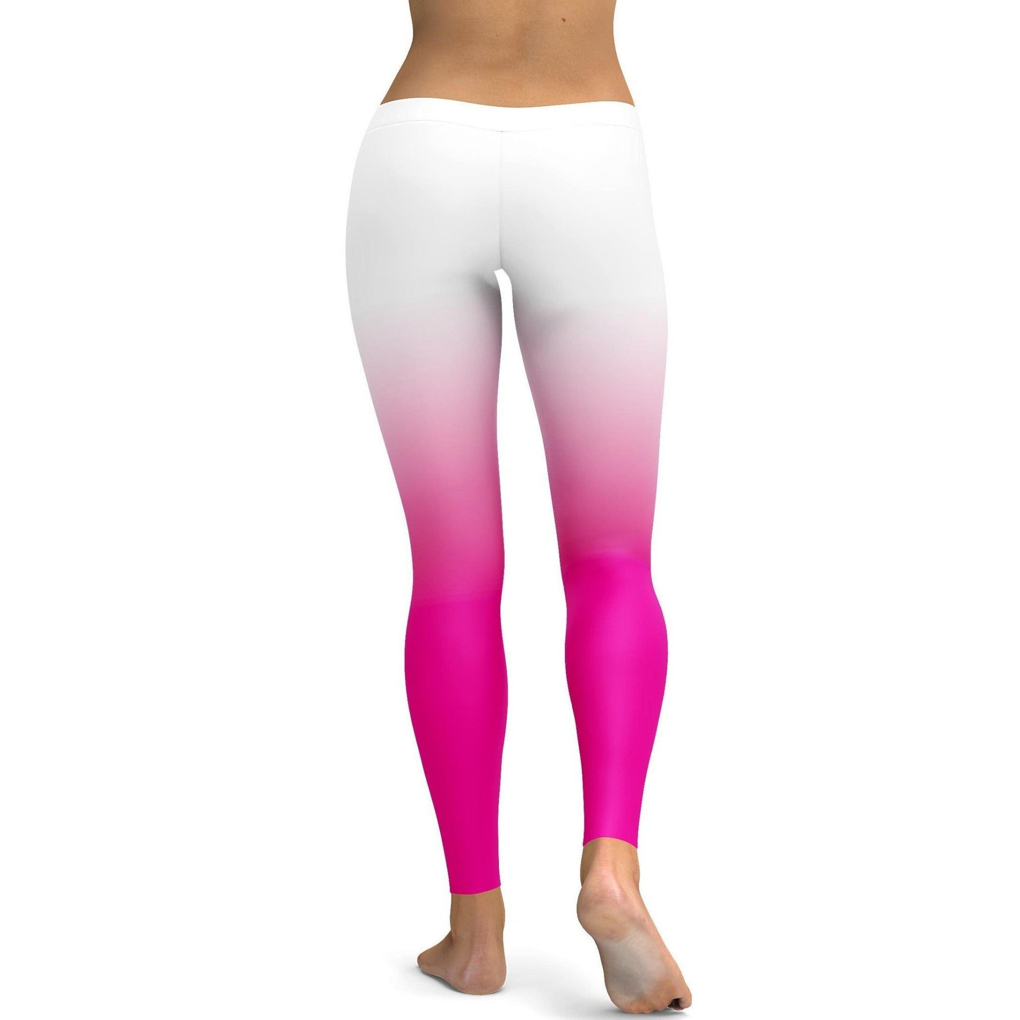 GearBunch - Ombre White to Pink Leggings 