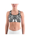 Zentangle Wolf Sports bra