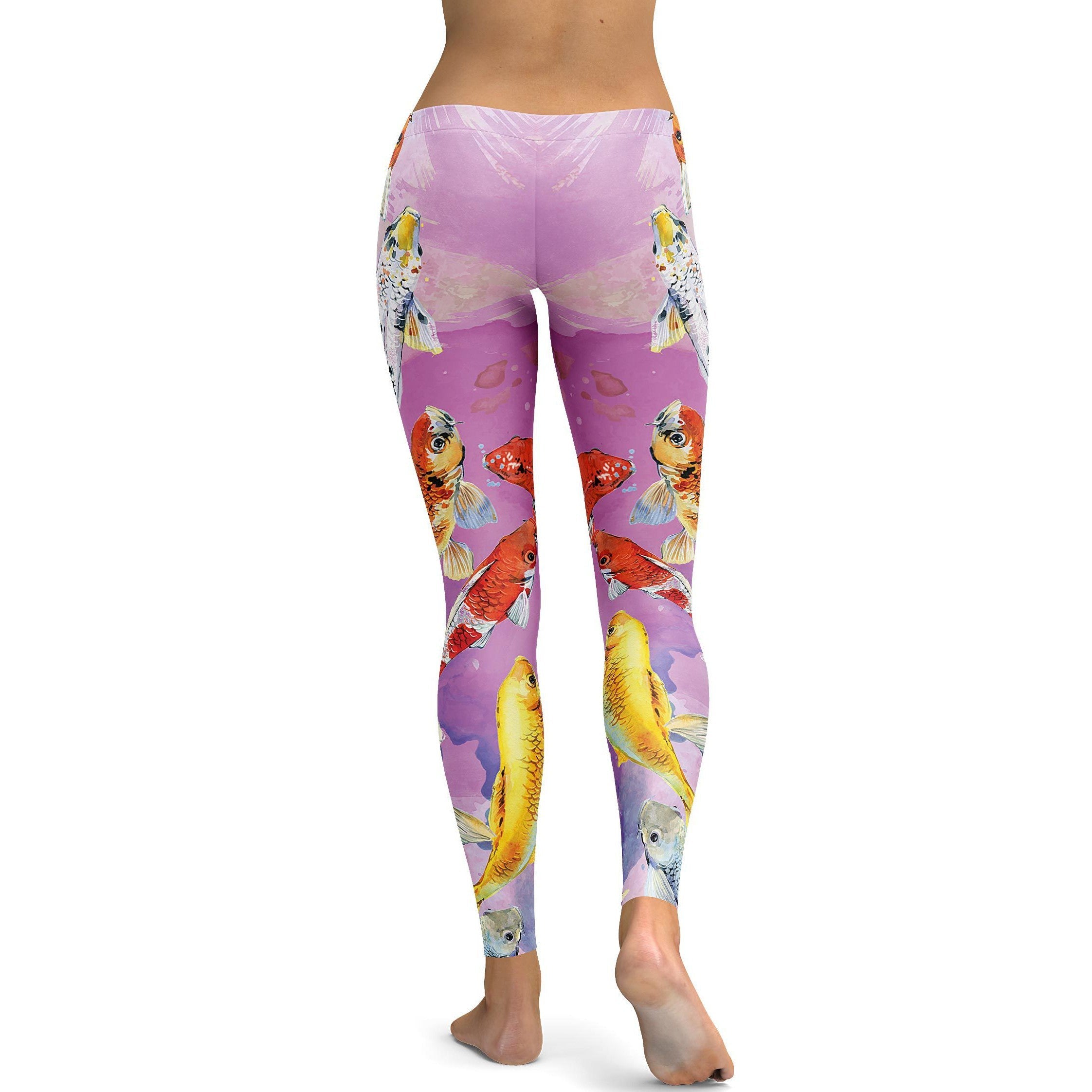 Watercolor Koi Fish Leggings - GearBunch Leggings / Yoga Pants