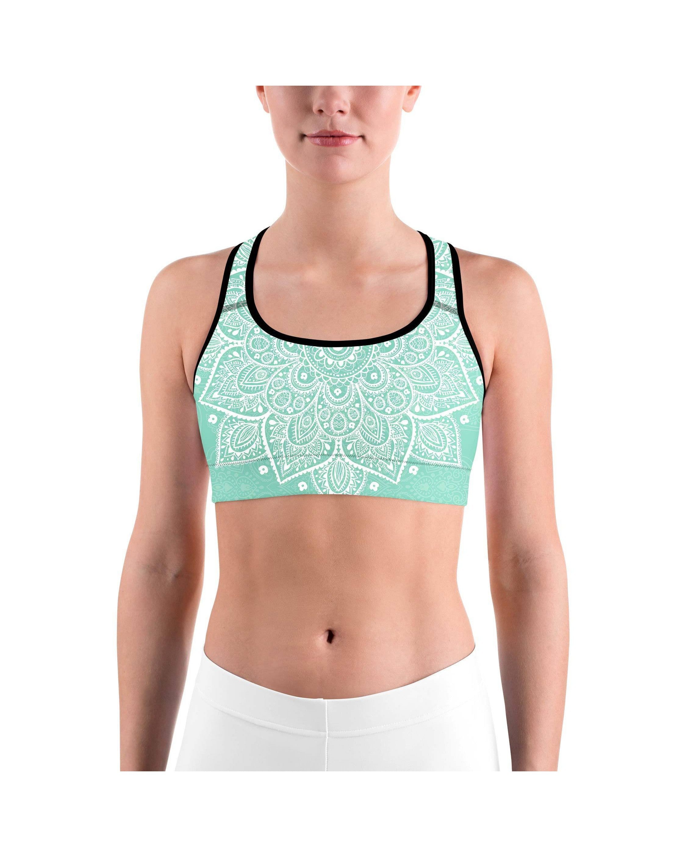 Mint Green Mandala Sports bra