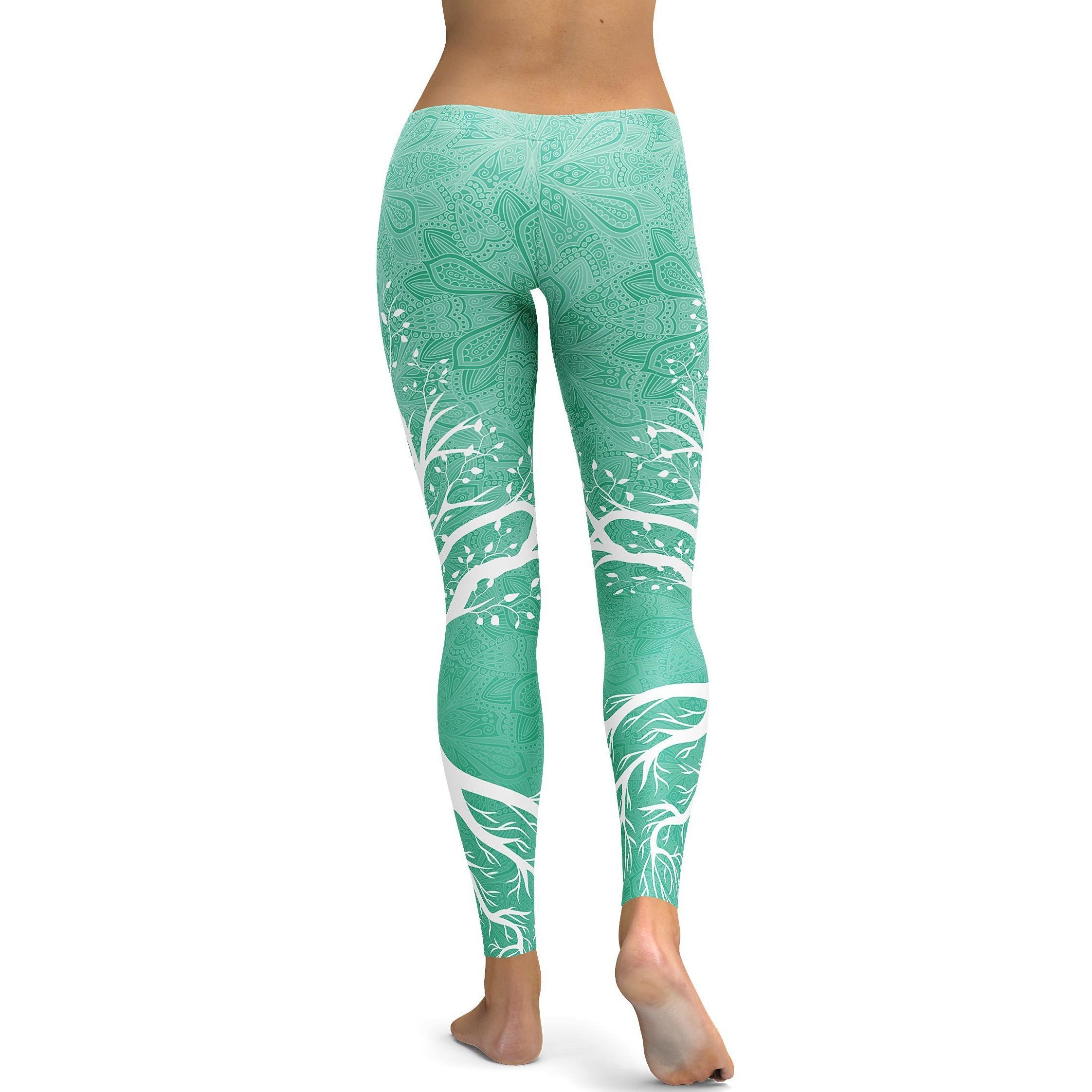 Mint Green Tree of Life Leggings