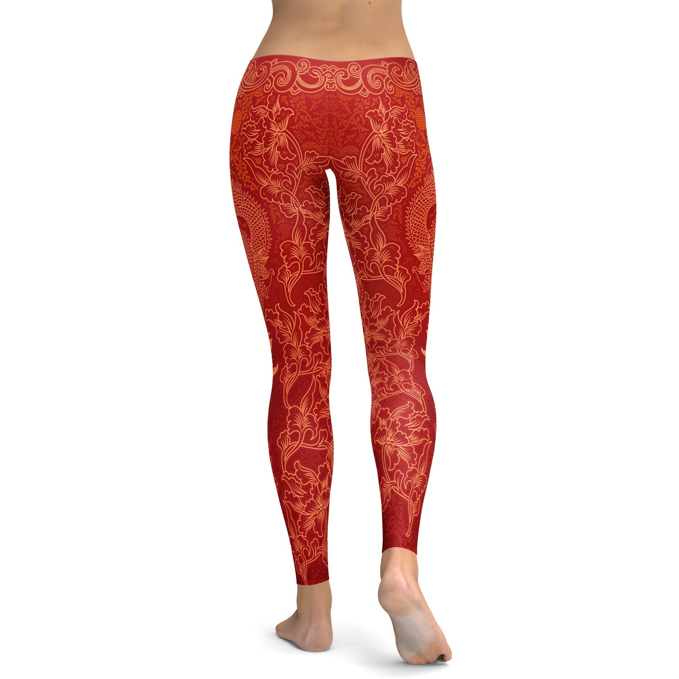 Chinese Zodiac Dragon Leggings - GearBunch Leggings / Yoga Pants