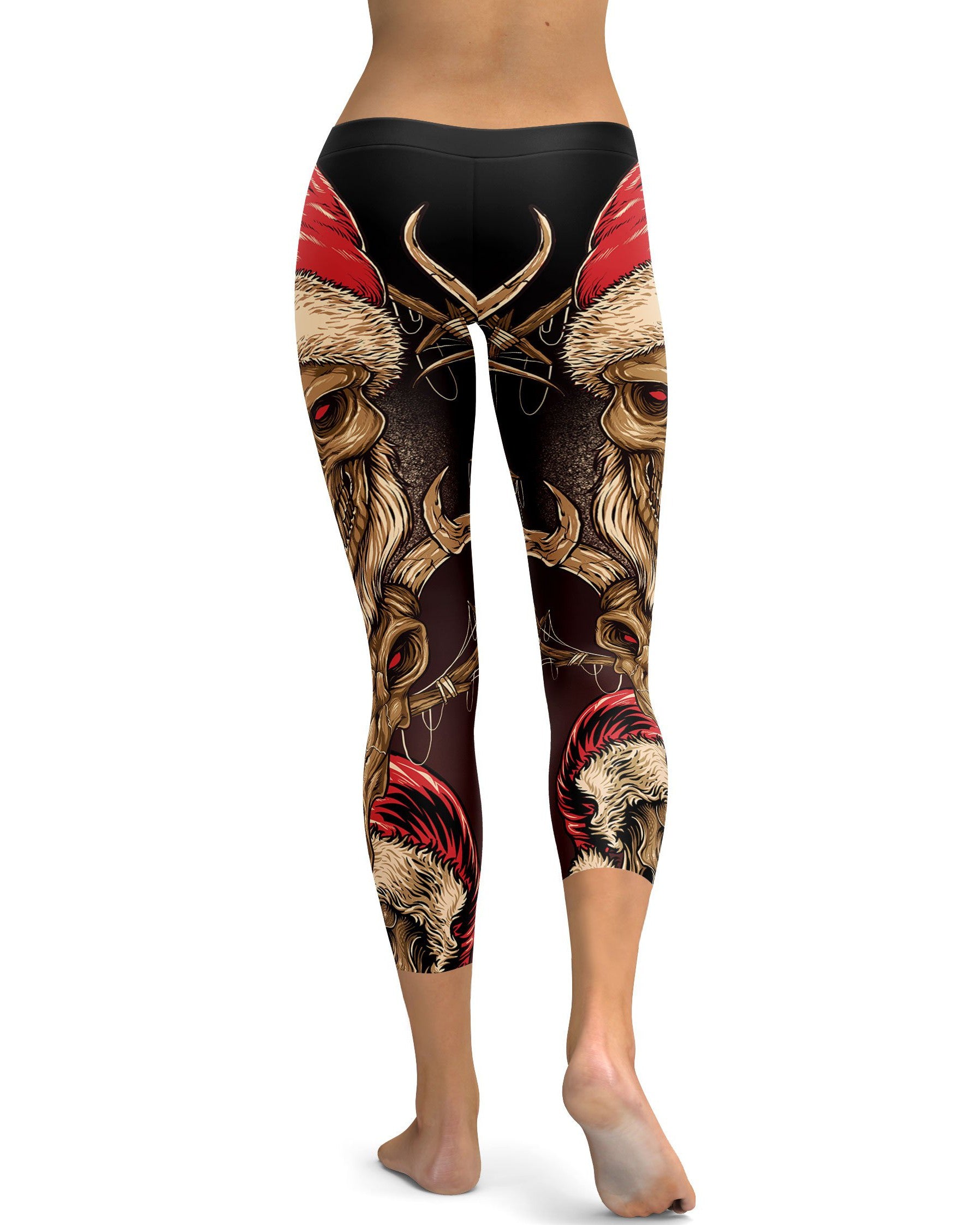 Santa & Rudolph Skull Capris