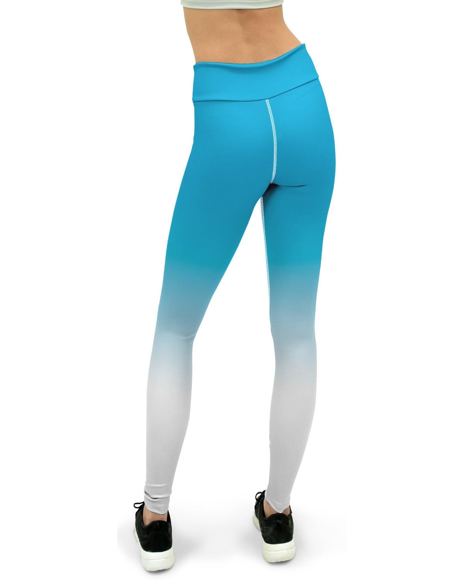 Gearbunch - Ombre Sky Blue to White Yoga Pants