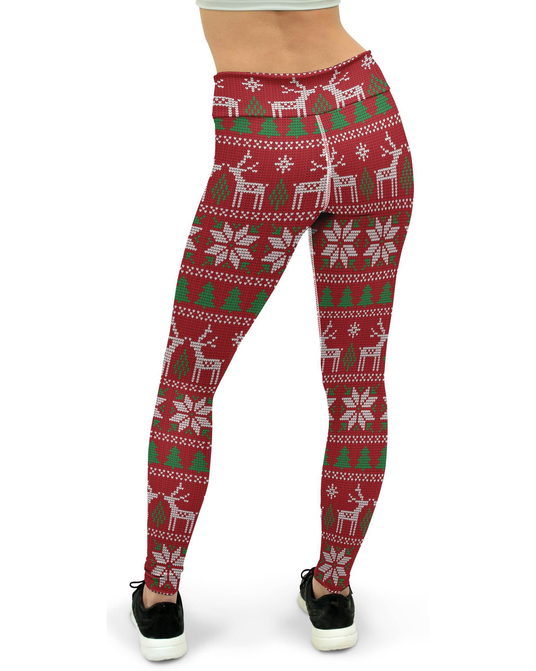 2020 Christmas Collection Leggings Workout Apparel Red Mistletoe