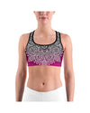 Black to Pink Mandala Sports bra - GearBunch Leggings / Yoga Pants