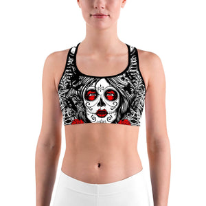 Skeleton Sugar Skull Sports bra