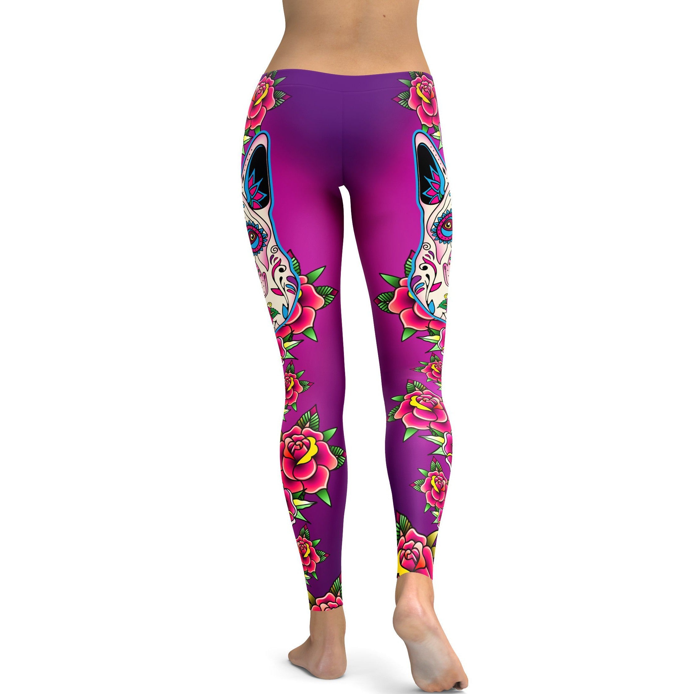 Sugar Skull German Shepherd Leggings