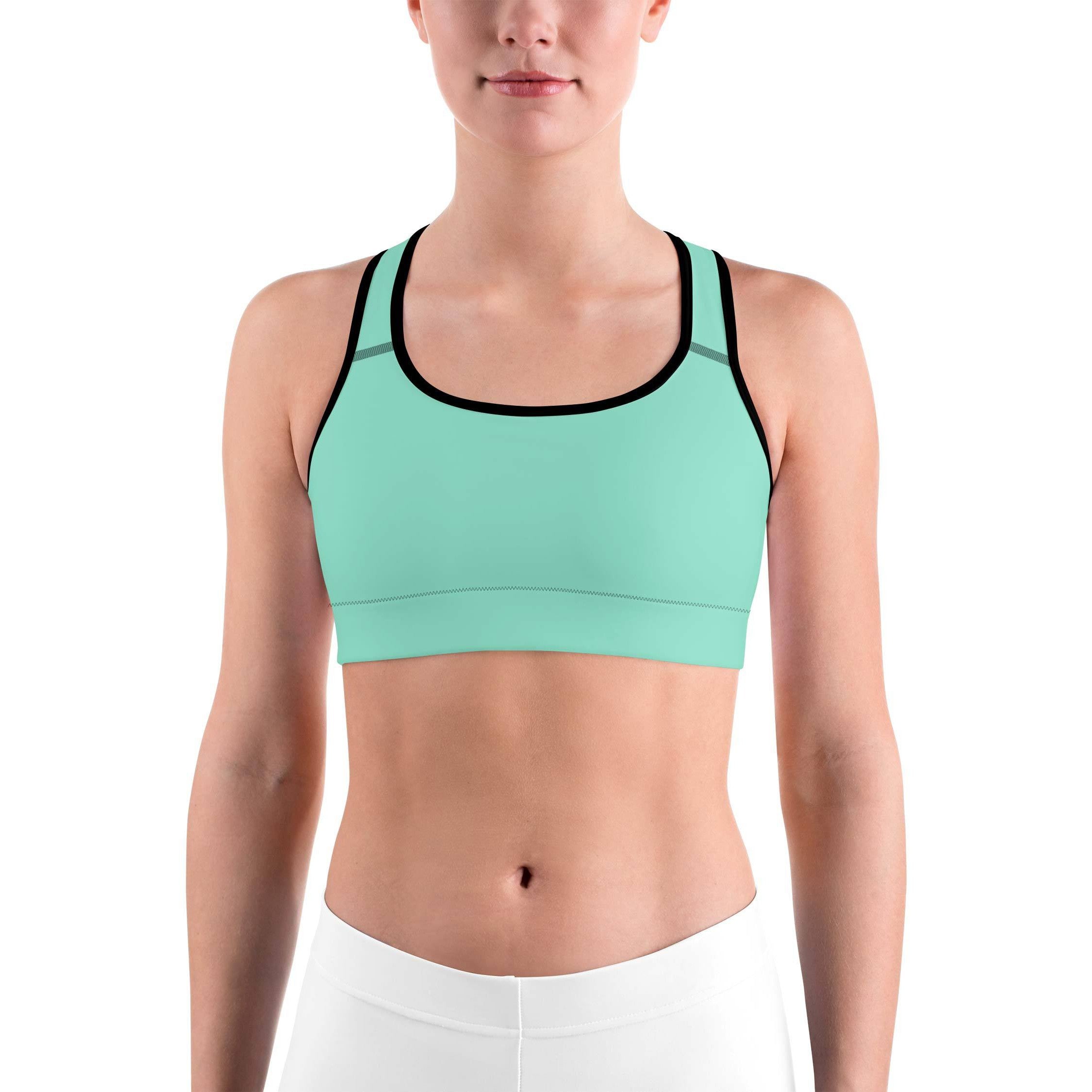 Solid Mint Green Sports bra