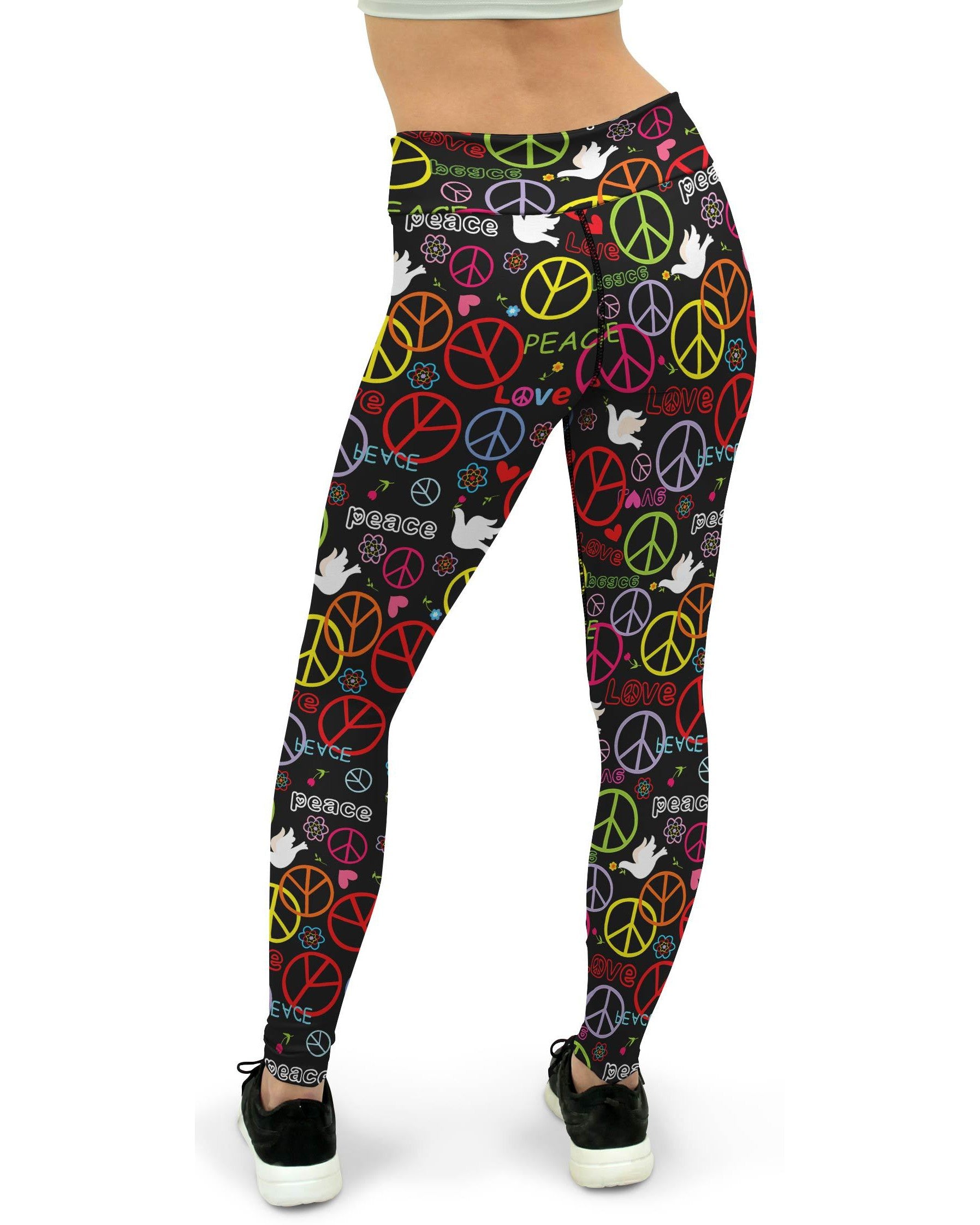 Peace Symbol Yoga Pants Gearbunch