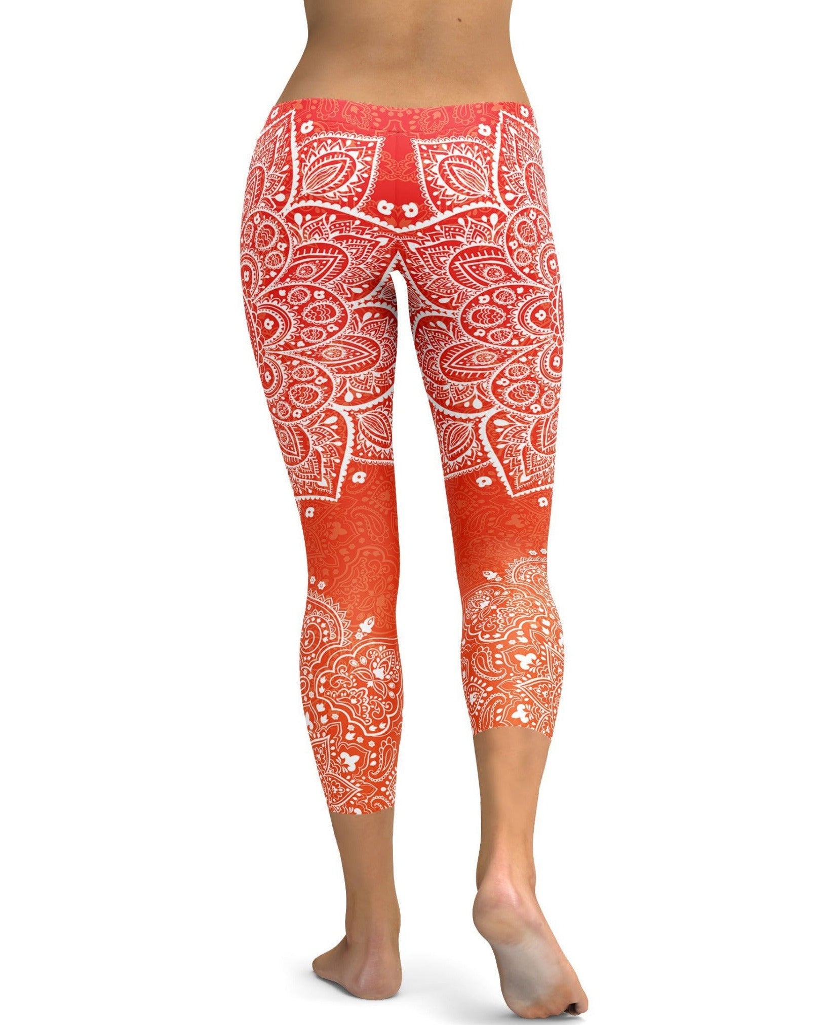 GearBunch - Red to Orange Mandala Capris