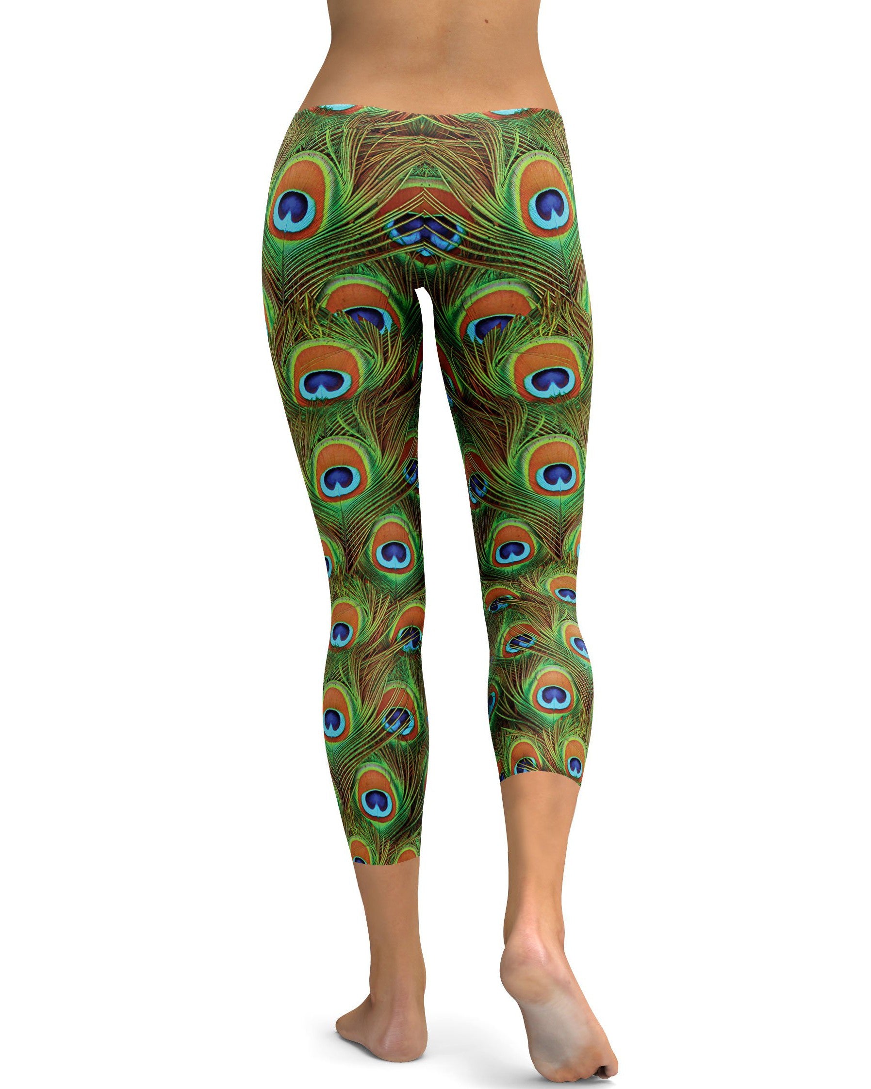 Peacock Feathered Capris