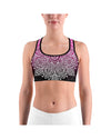 Pink to Black Mandala Sports bra