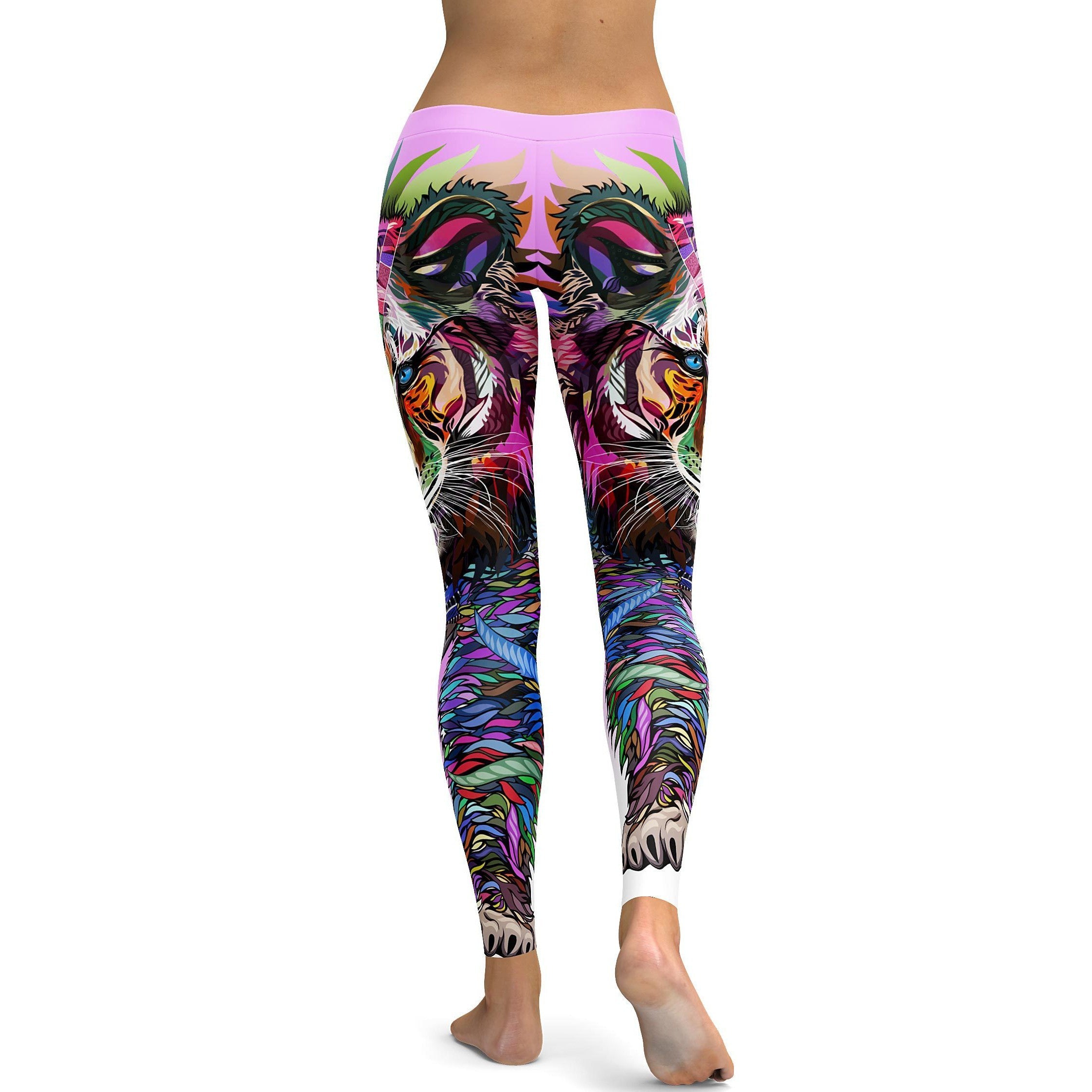 Colorful Full Lion Leggings - GearBunch Leggings / Yoga Pants