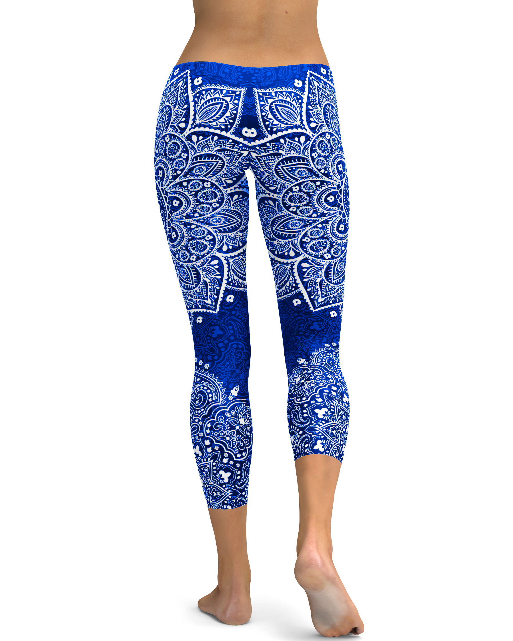 Navy and White Mandala Capris | GearBunch