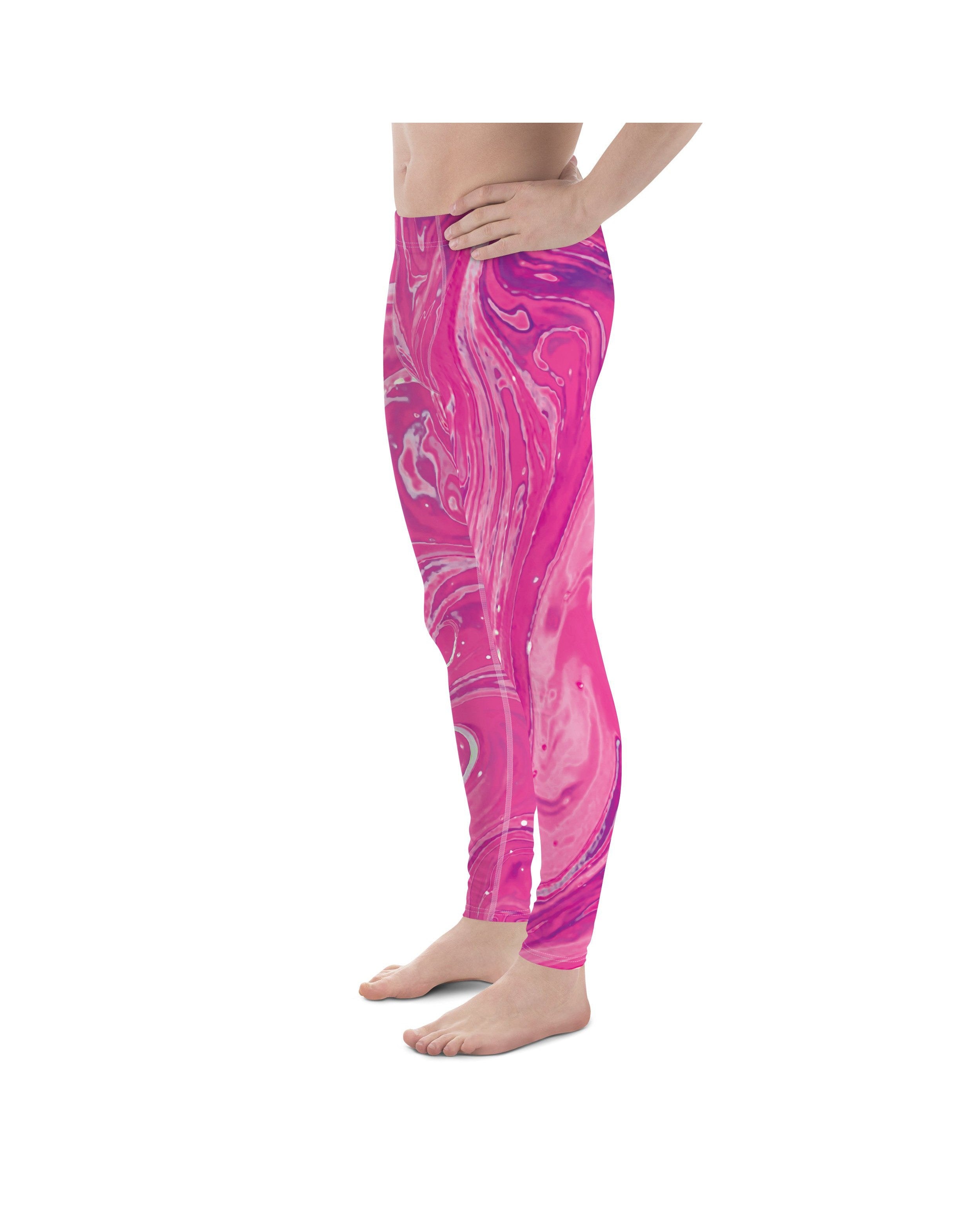 Pink Swirl Meggings Gearbunch Mens Leggings 