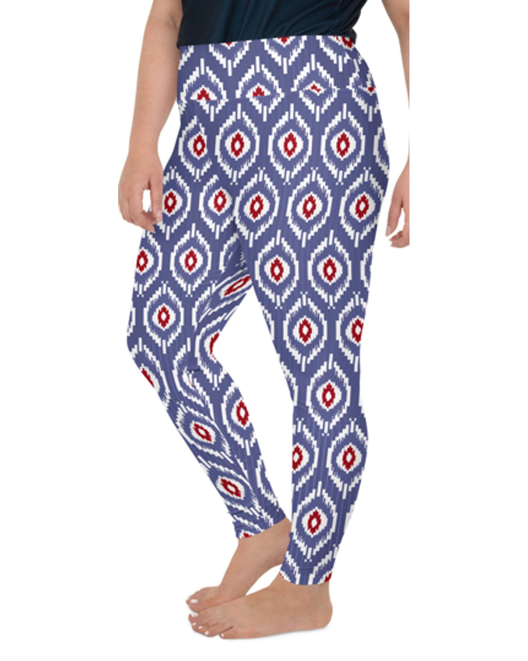 Batik Inspired Plus Size Leggings Gearbunch