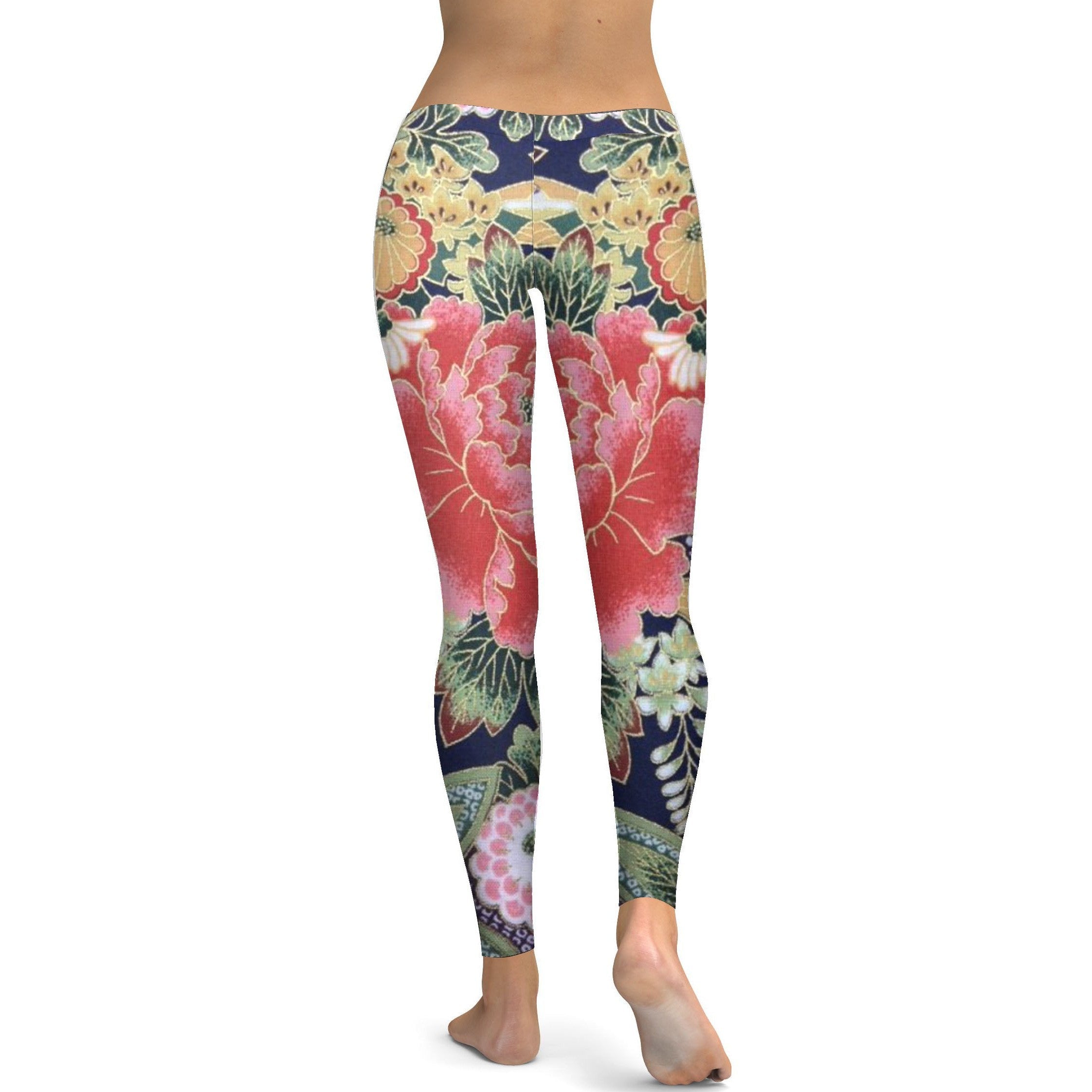 Oriental Floral Leggings | GearBunch