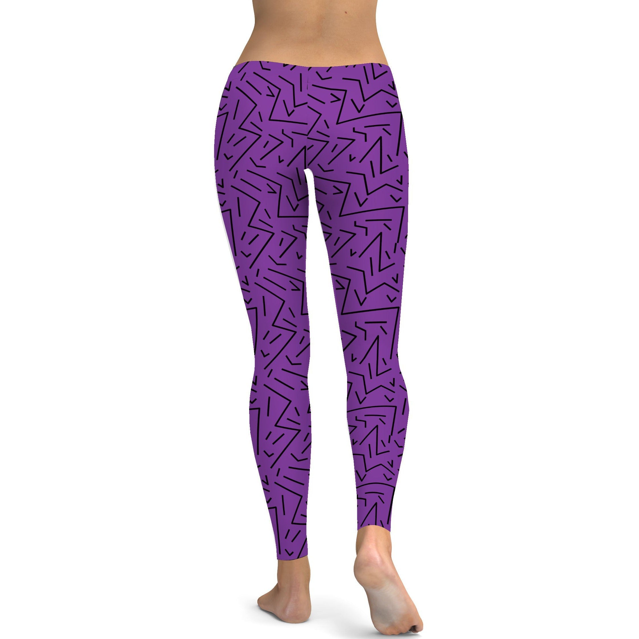 Purple Black Line Leggings Gearbunch