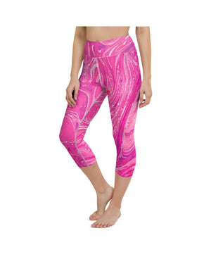 Pink Swirl Yoga Capris Gearbunch