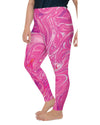 Pink Swirl Plus Size Leggings Gearbunch