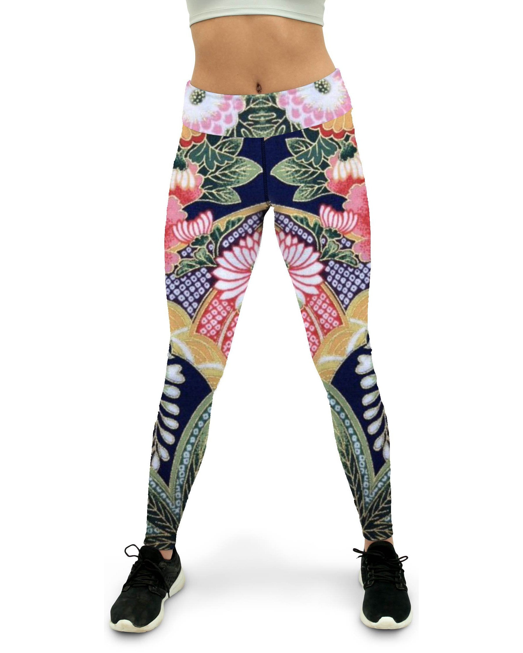 Oriental Floral Yoga Pants | GearBunch
