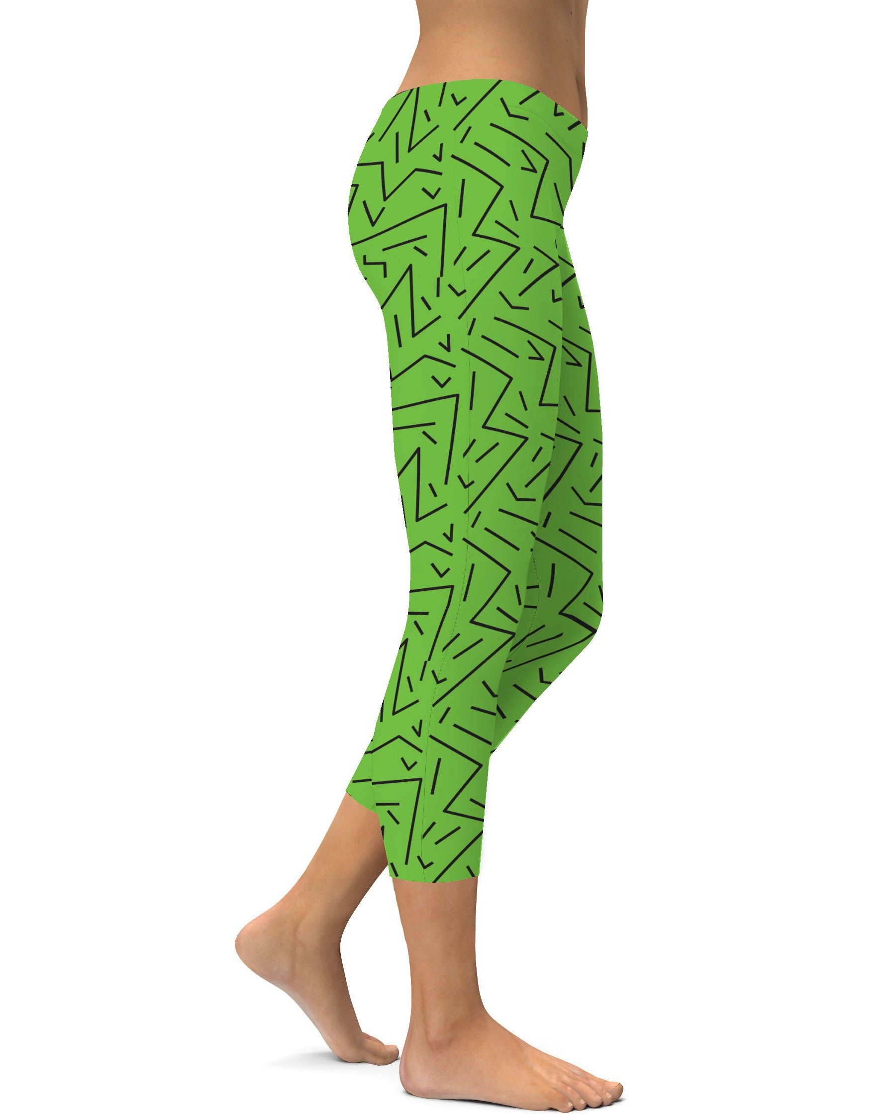 Green Black Line Capris Gearbunch