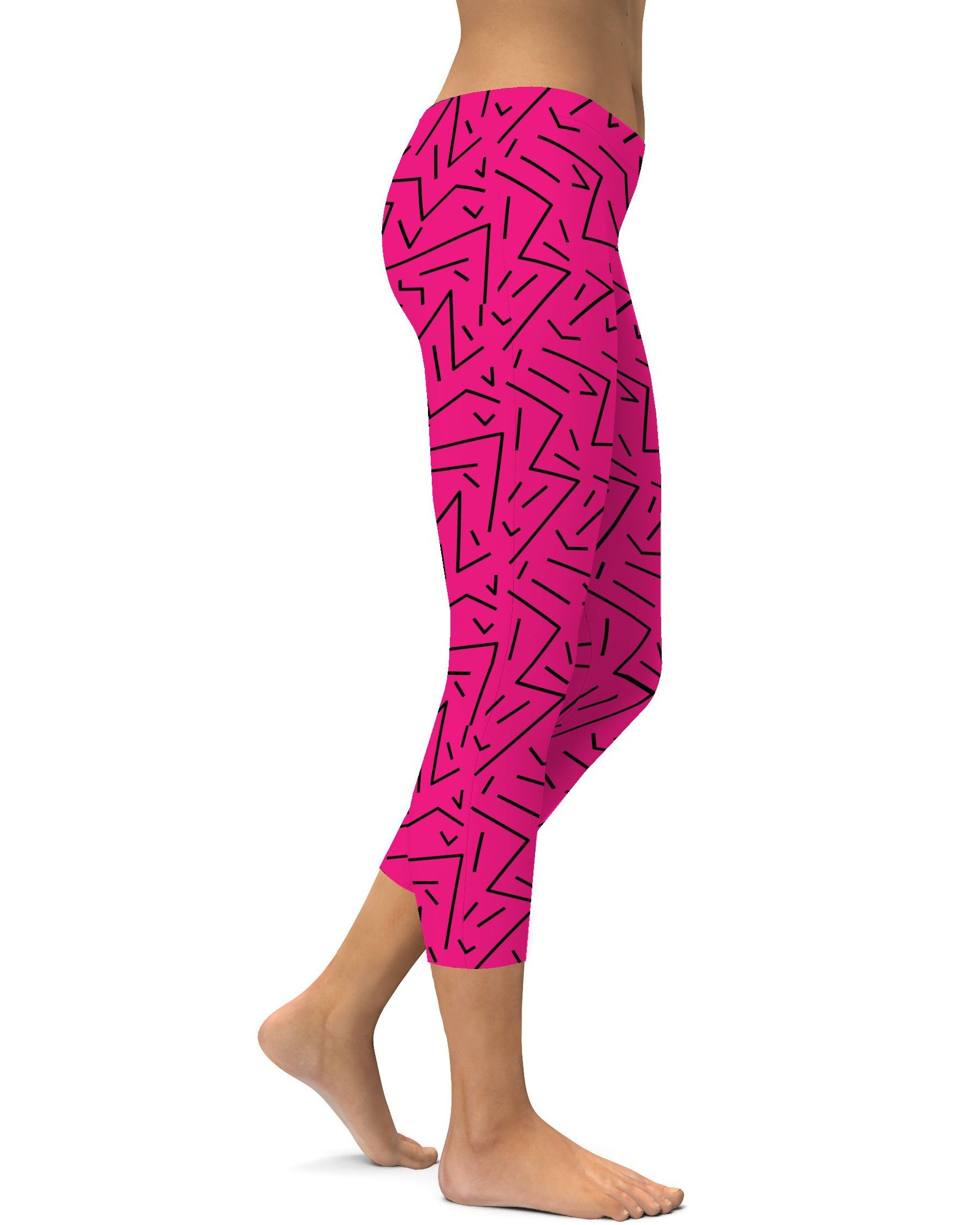 Pink Black Line Capris Gearbunch