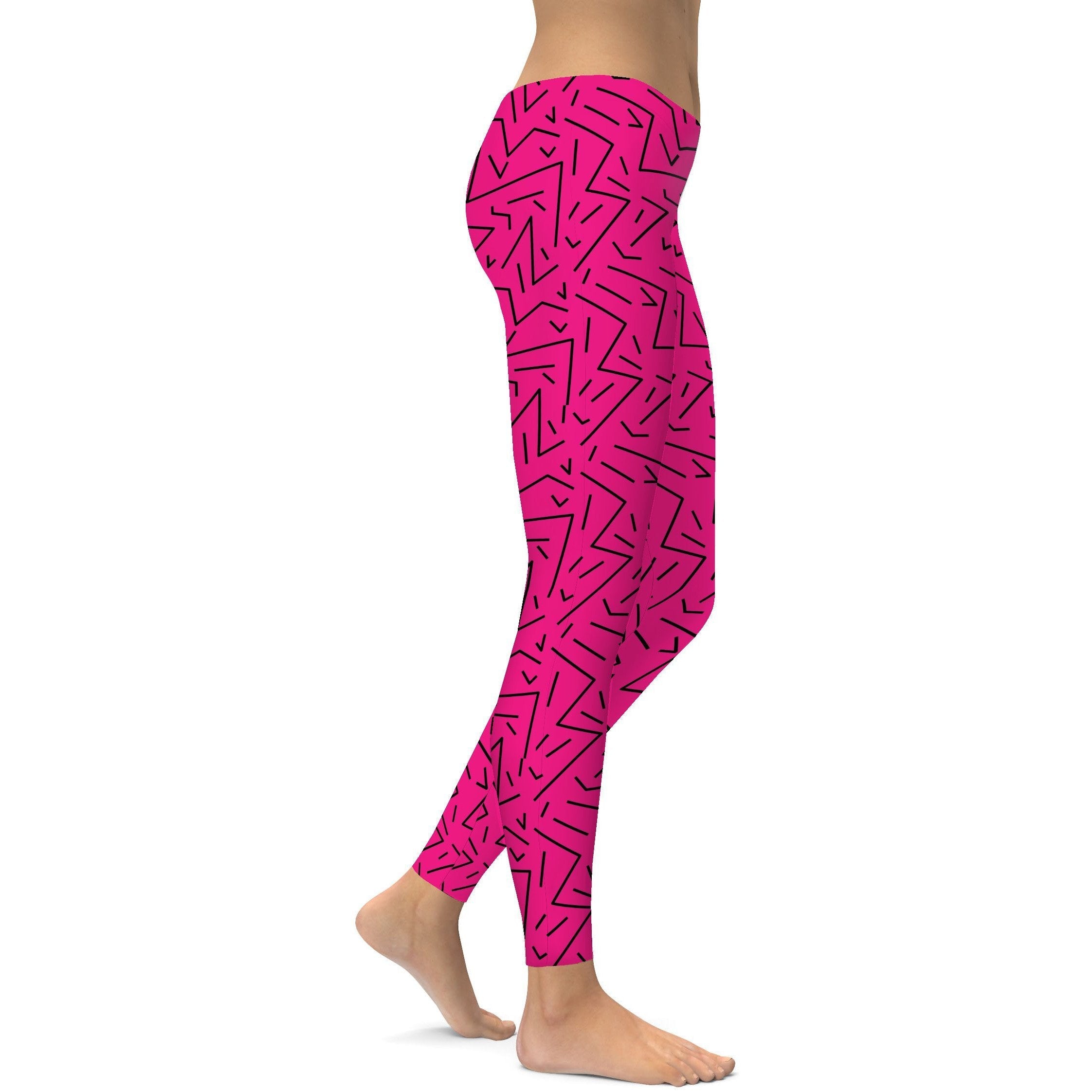 Pink Black Line Leggings Gearbunch