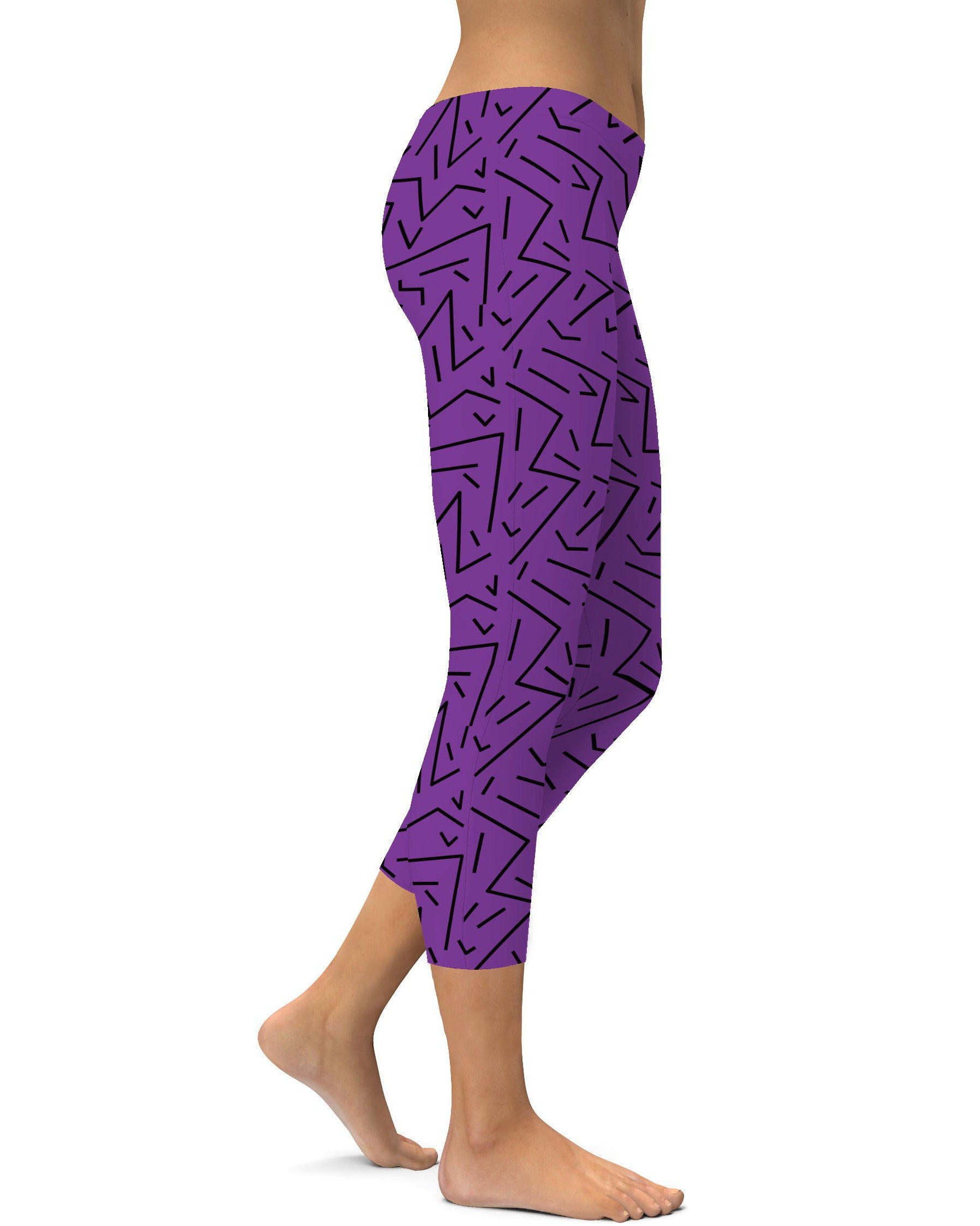 Purple Black Line Capris Gearbunch