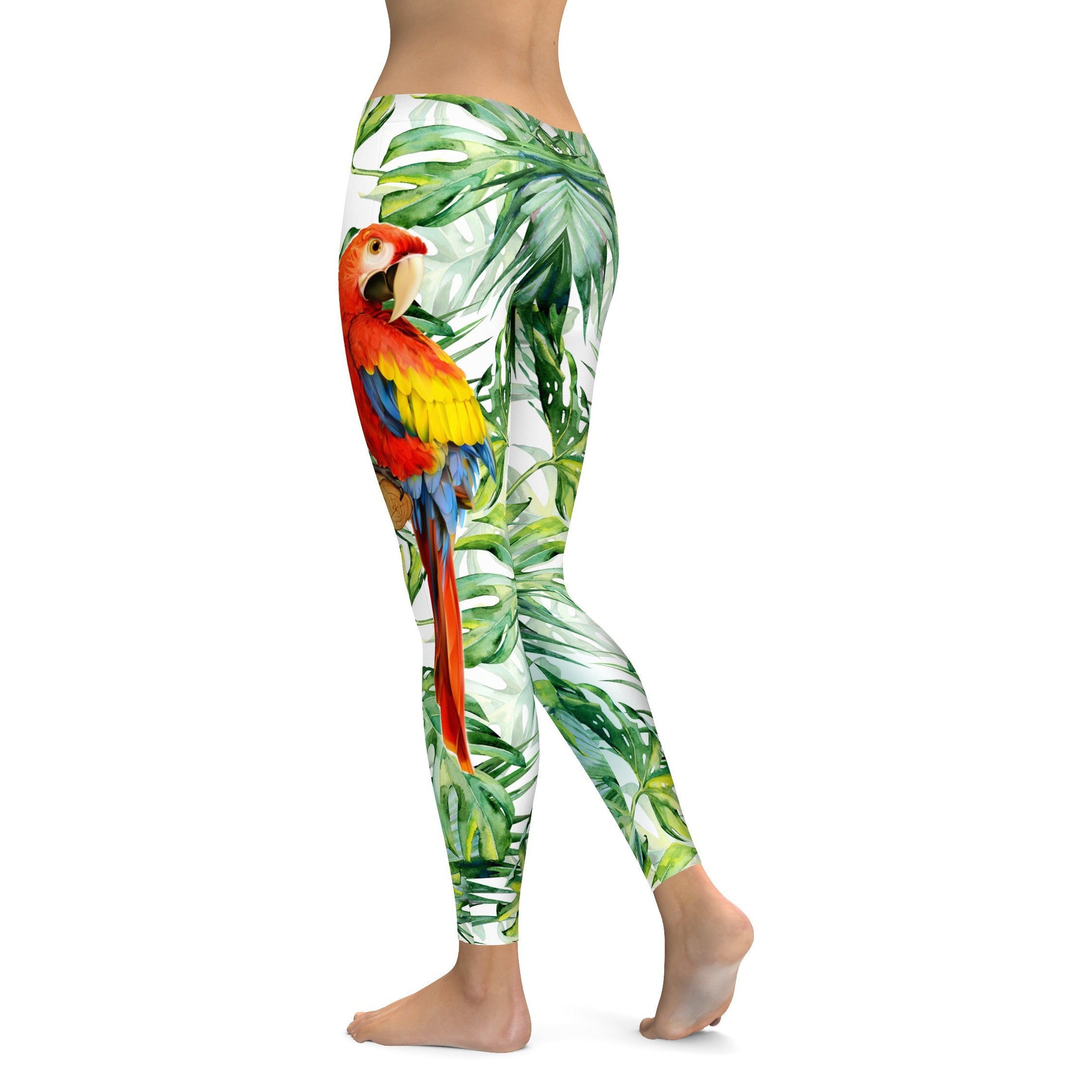 Colorful Parrot Leggings - GearBunch Leggings / Yoga Pants