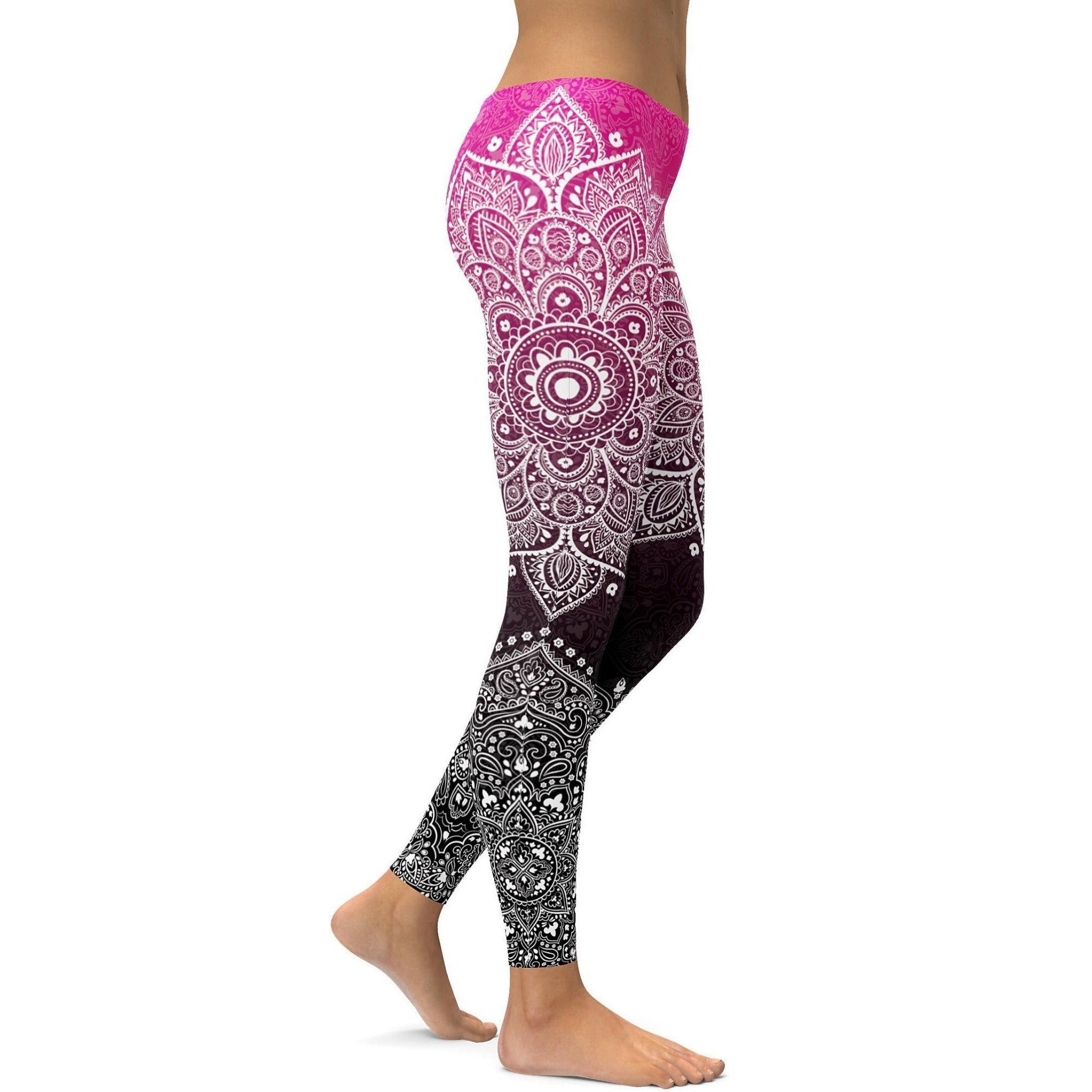 Gearbunch | Pink to Black Mandala Leggings