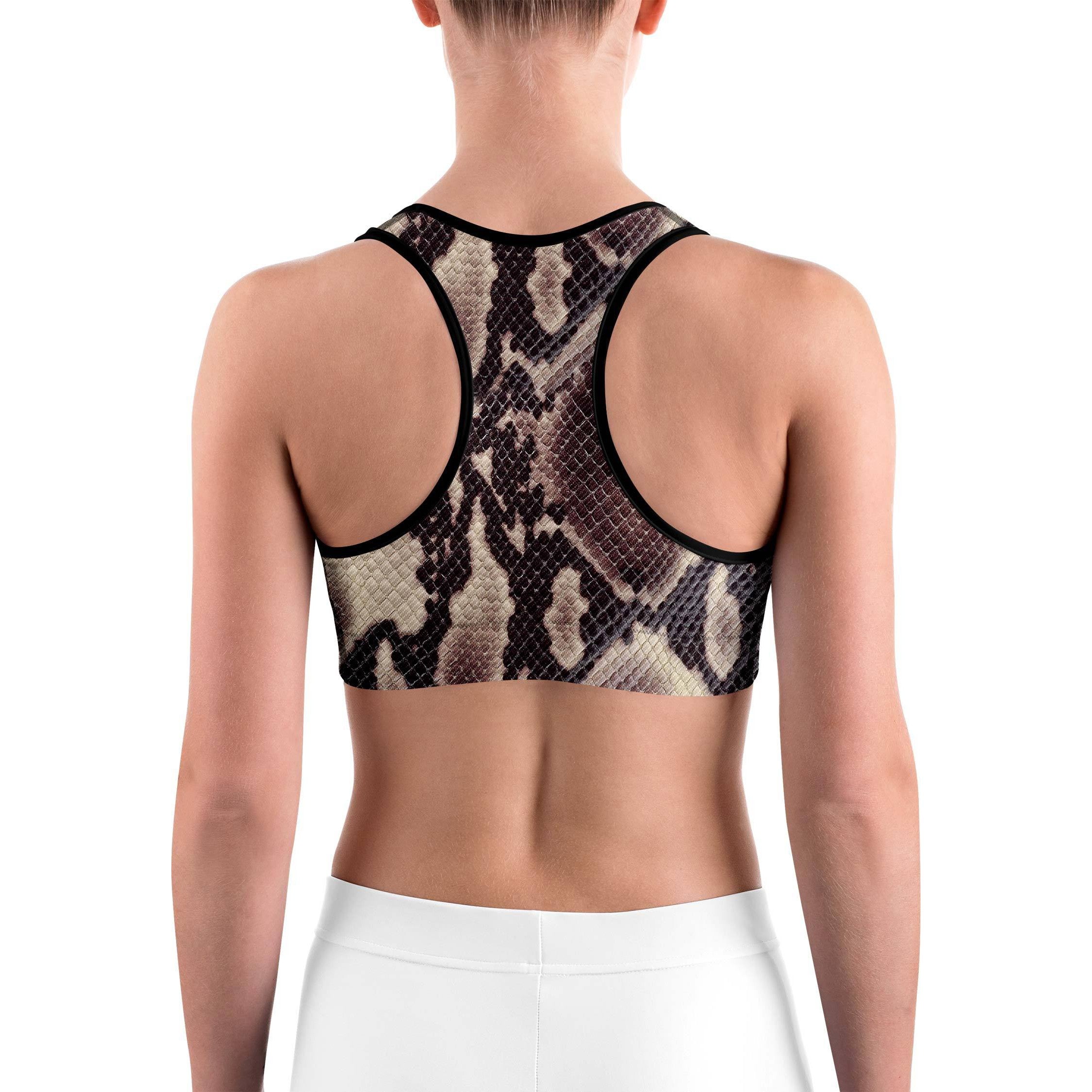 Anaconda Snake Skin Sports bra - GearBunch Leggings / Yoga Pants