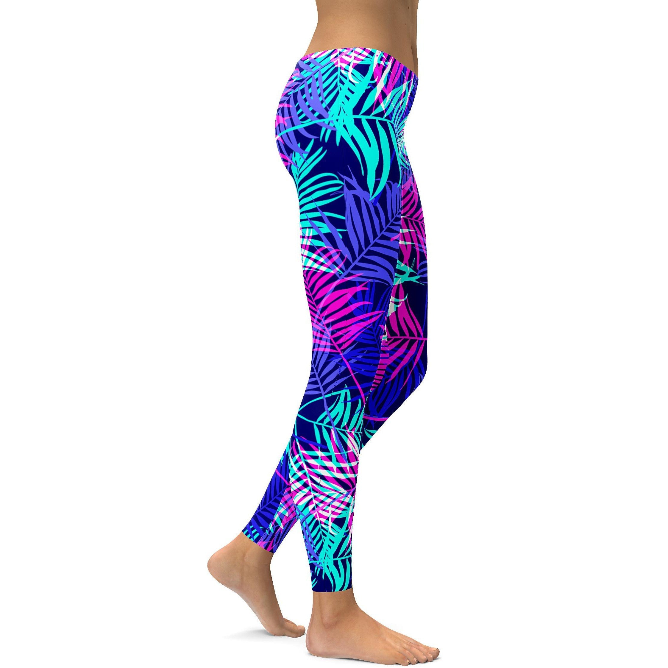 Multi Colored Leafs Rave Leggings (hidden because of quality issue colors) | GearBunch
