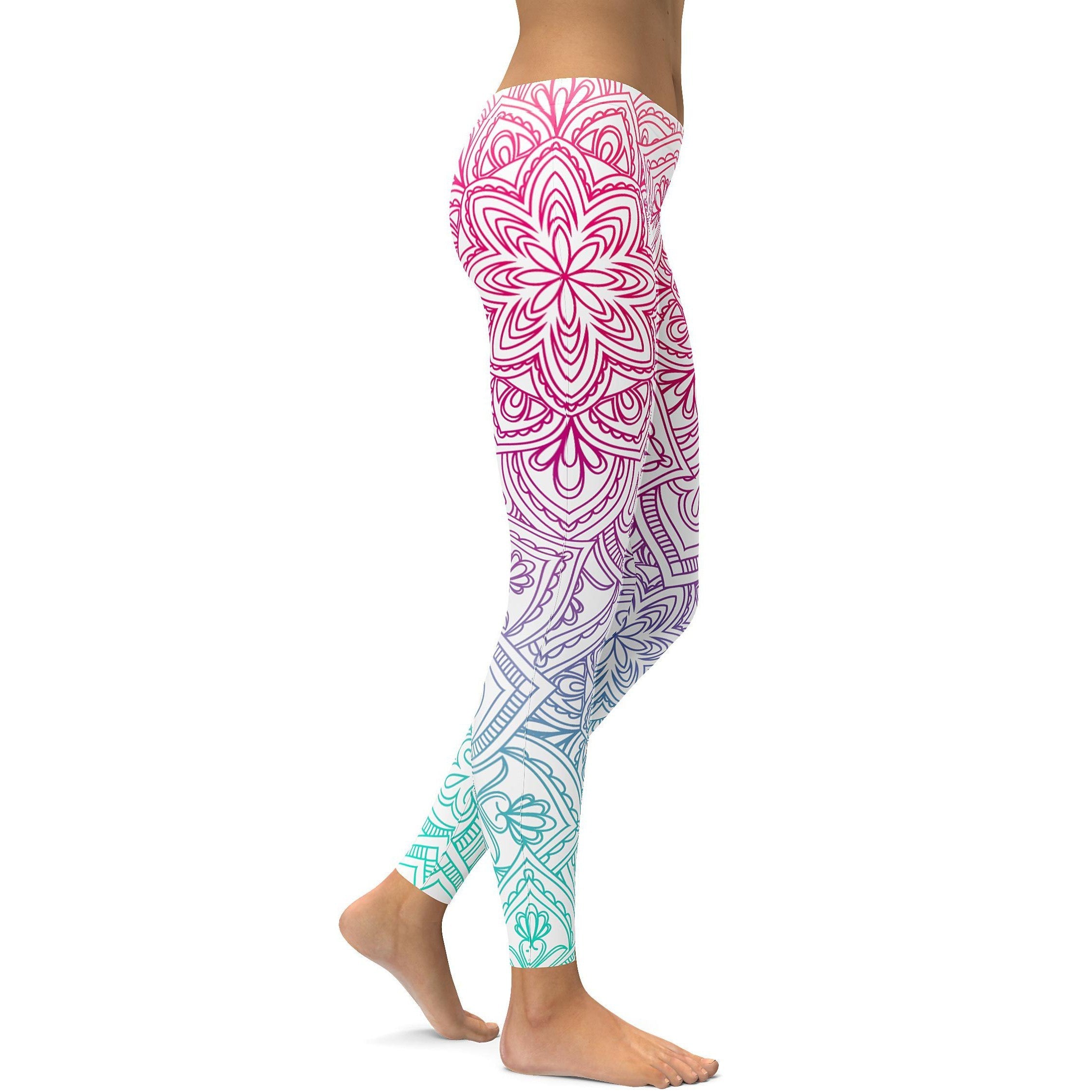 Bright Mandala Leggings - GearBunch Leggings / Yoga Pants