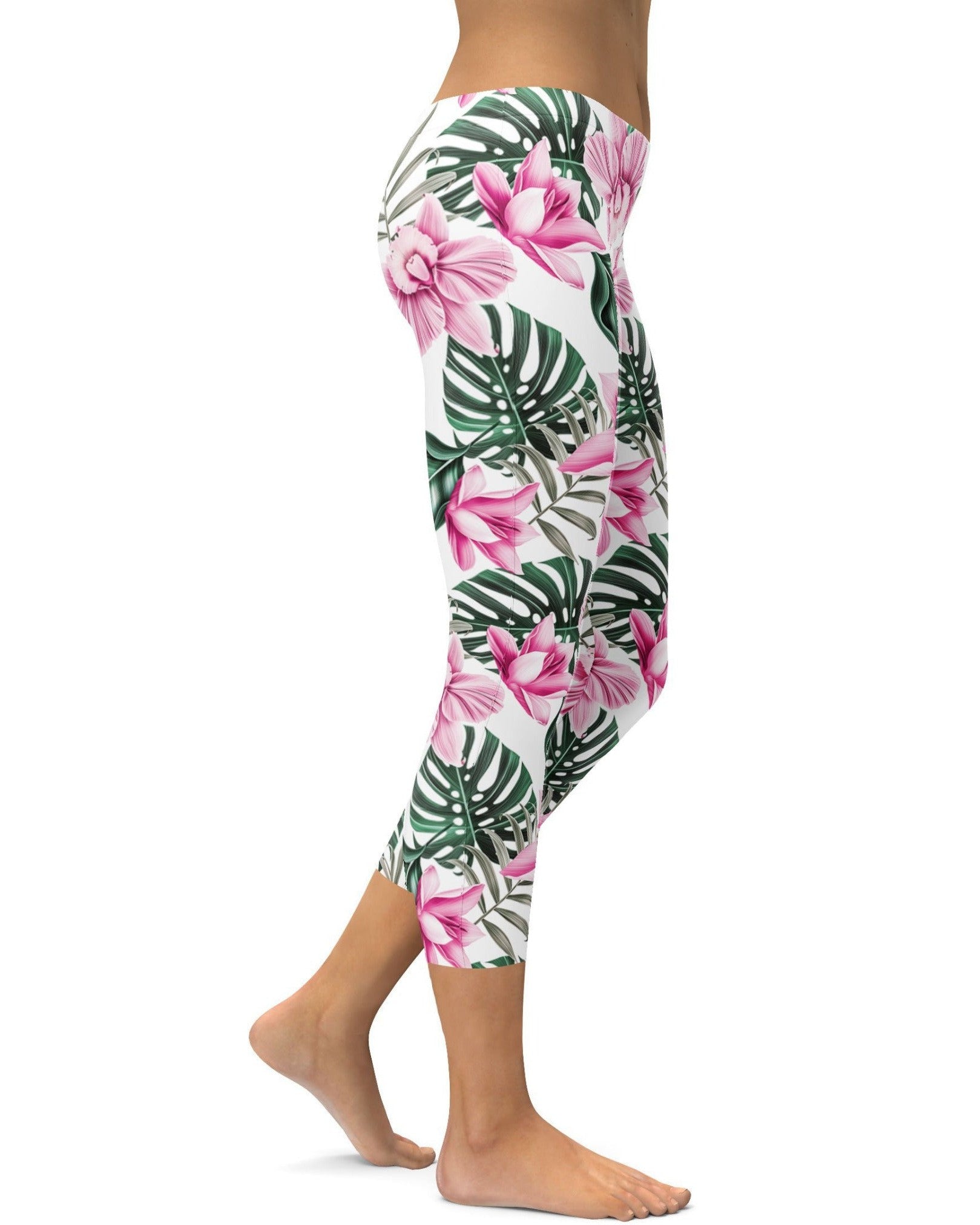 Gearbunch | Tropical Floral White Capris