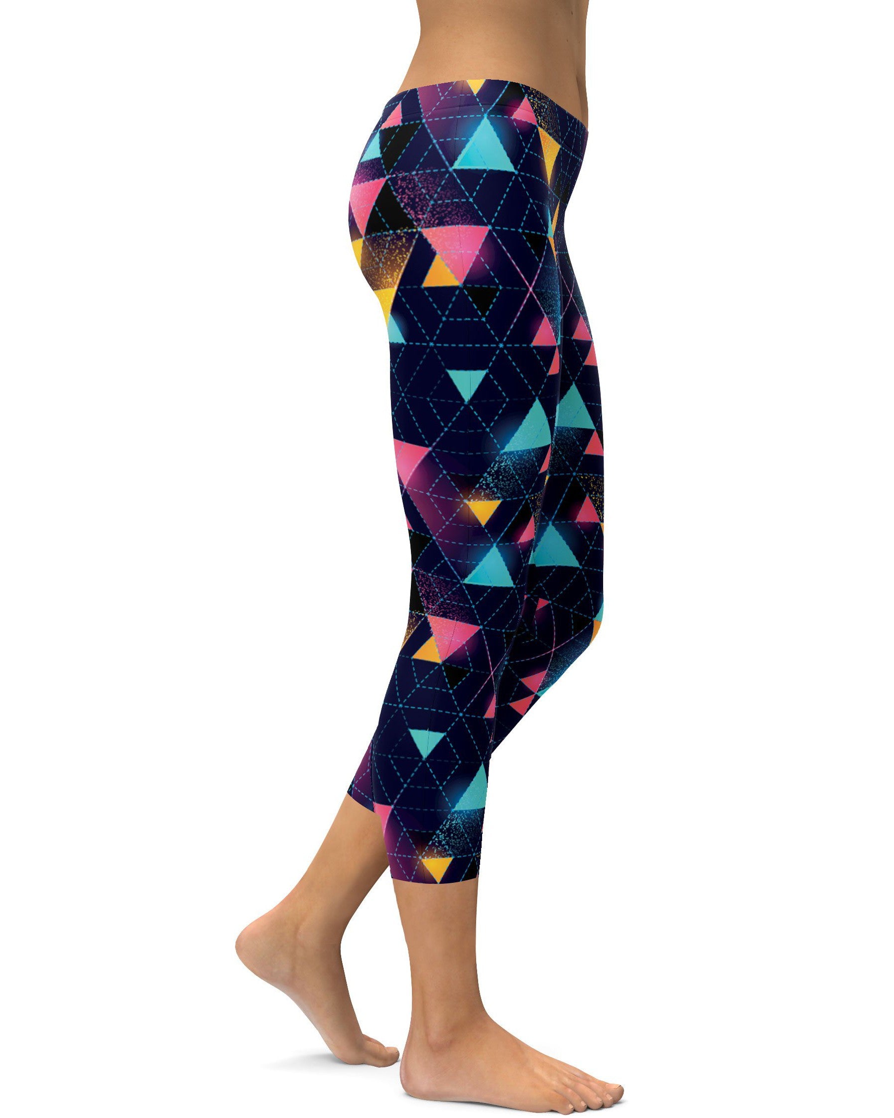 Neon Triangle Rave Capris