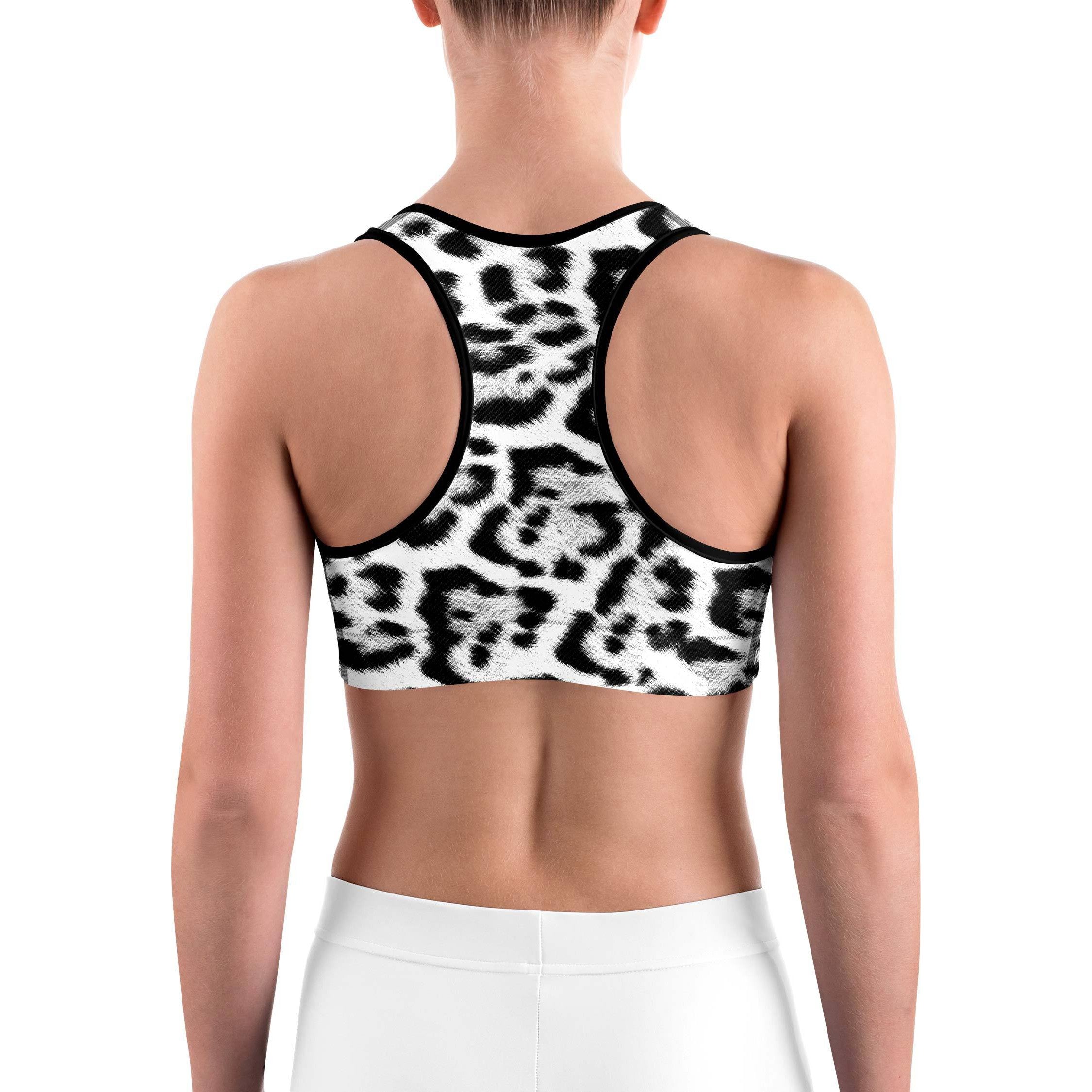 Snow Leopard Skin Sports bra